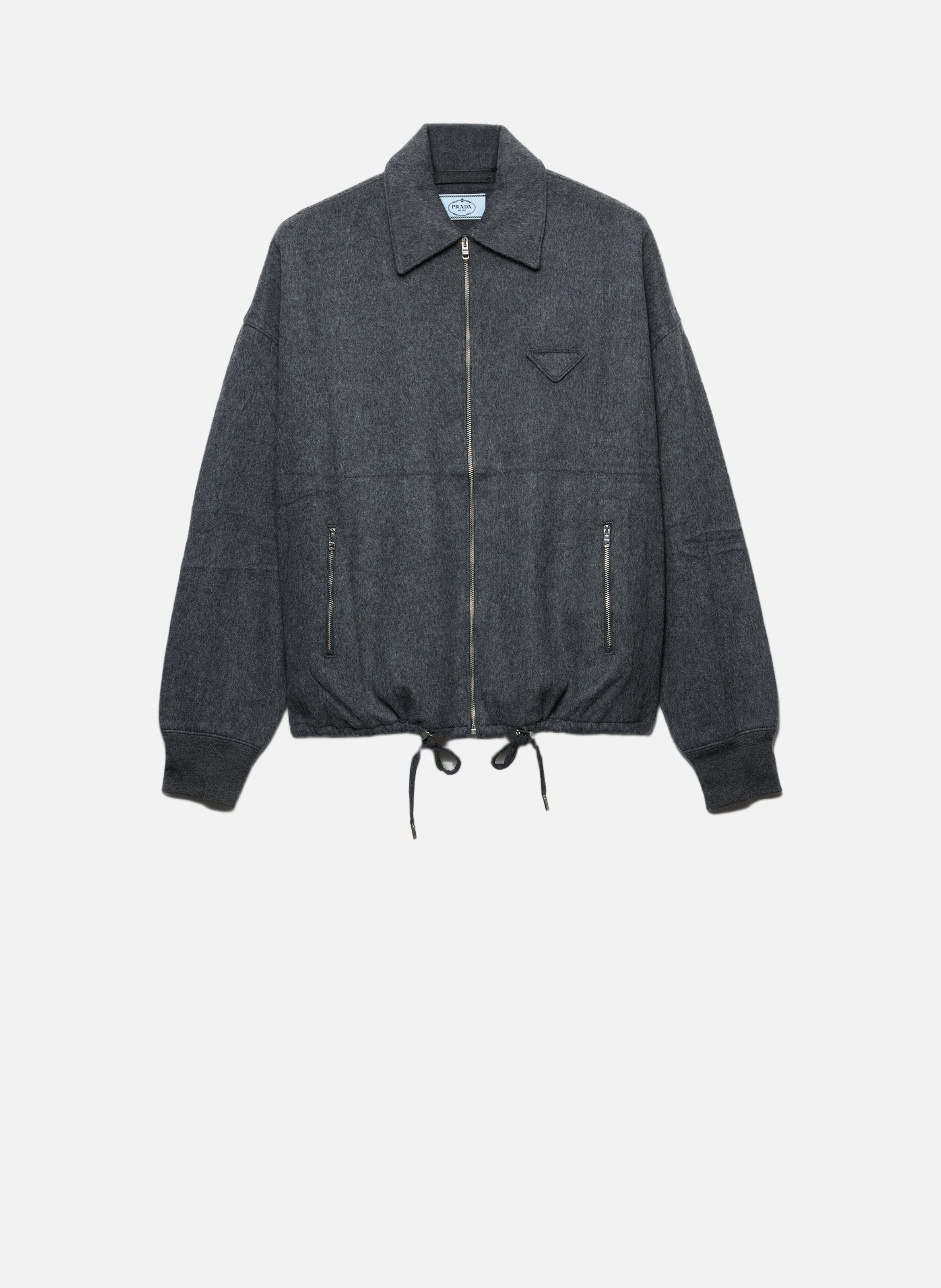 Blouson en laine et cachemire PRADA Gris