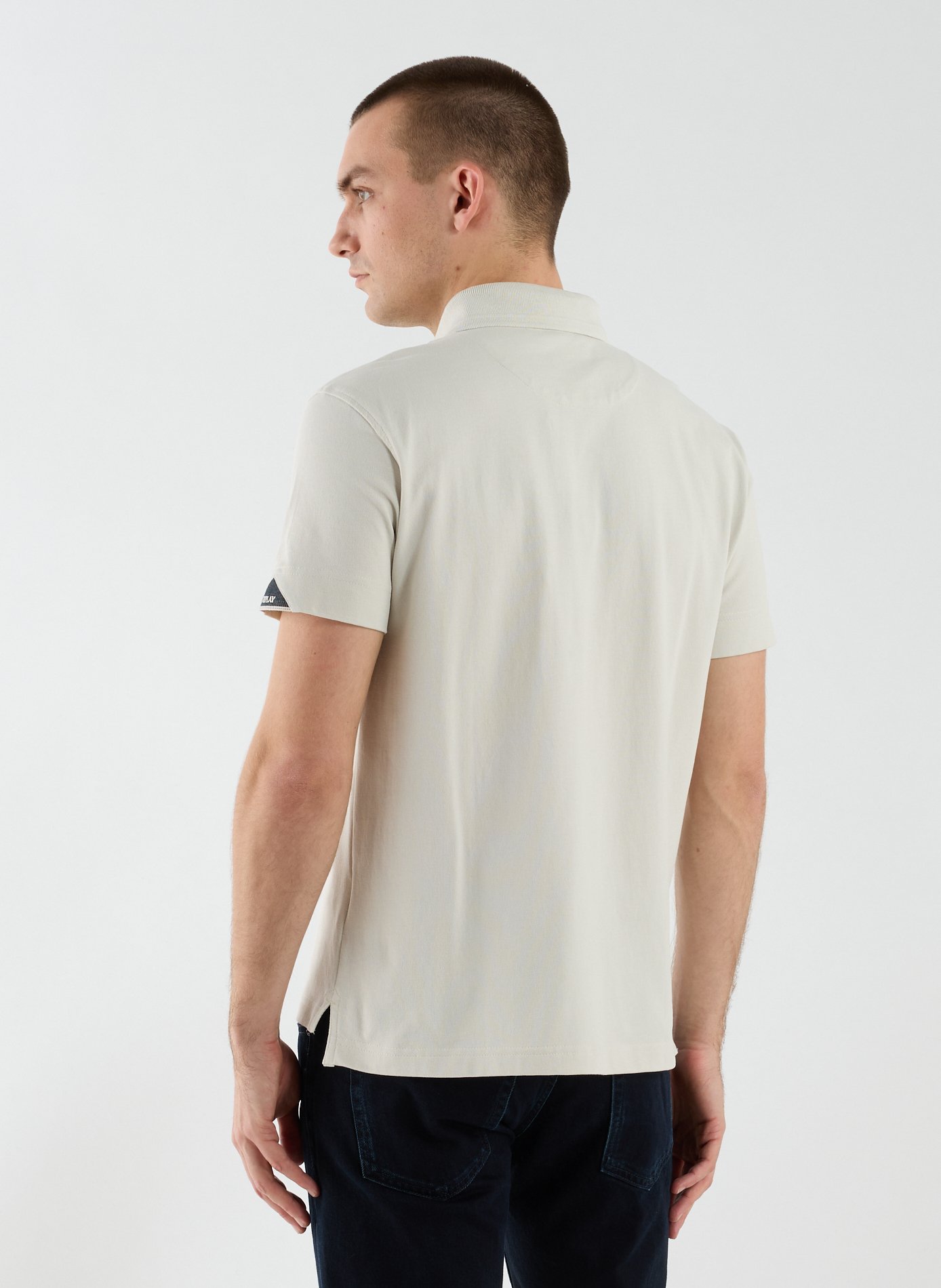Polo à manches courtes en coton mélangé REPLAY Blanc