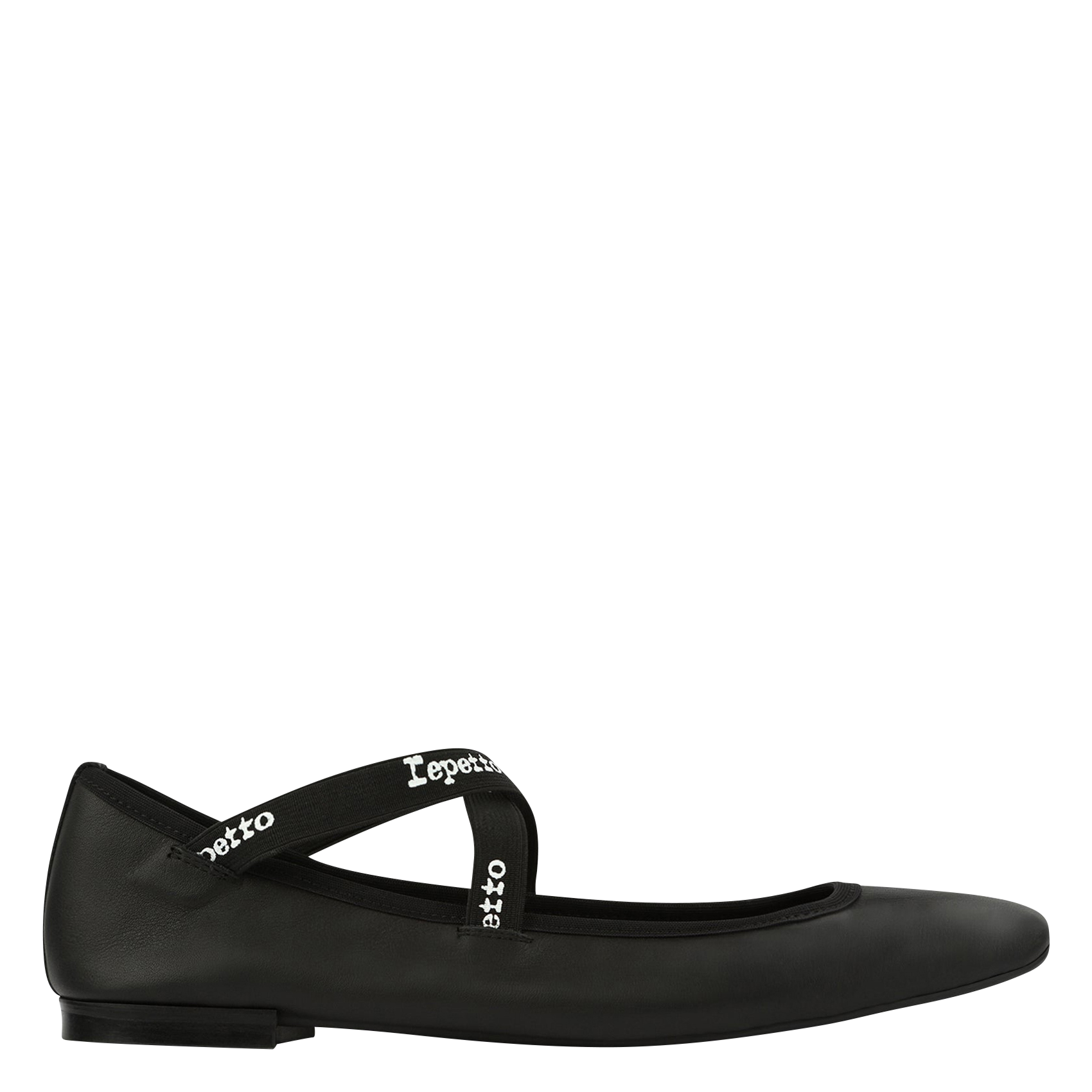 Ballerines à petits talons en cuir camille REPETTO Noir