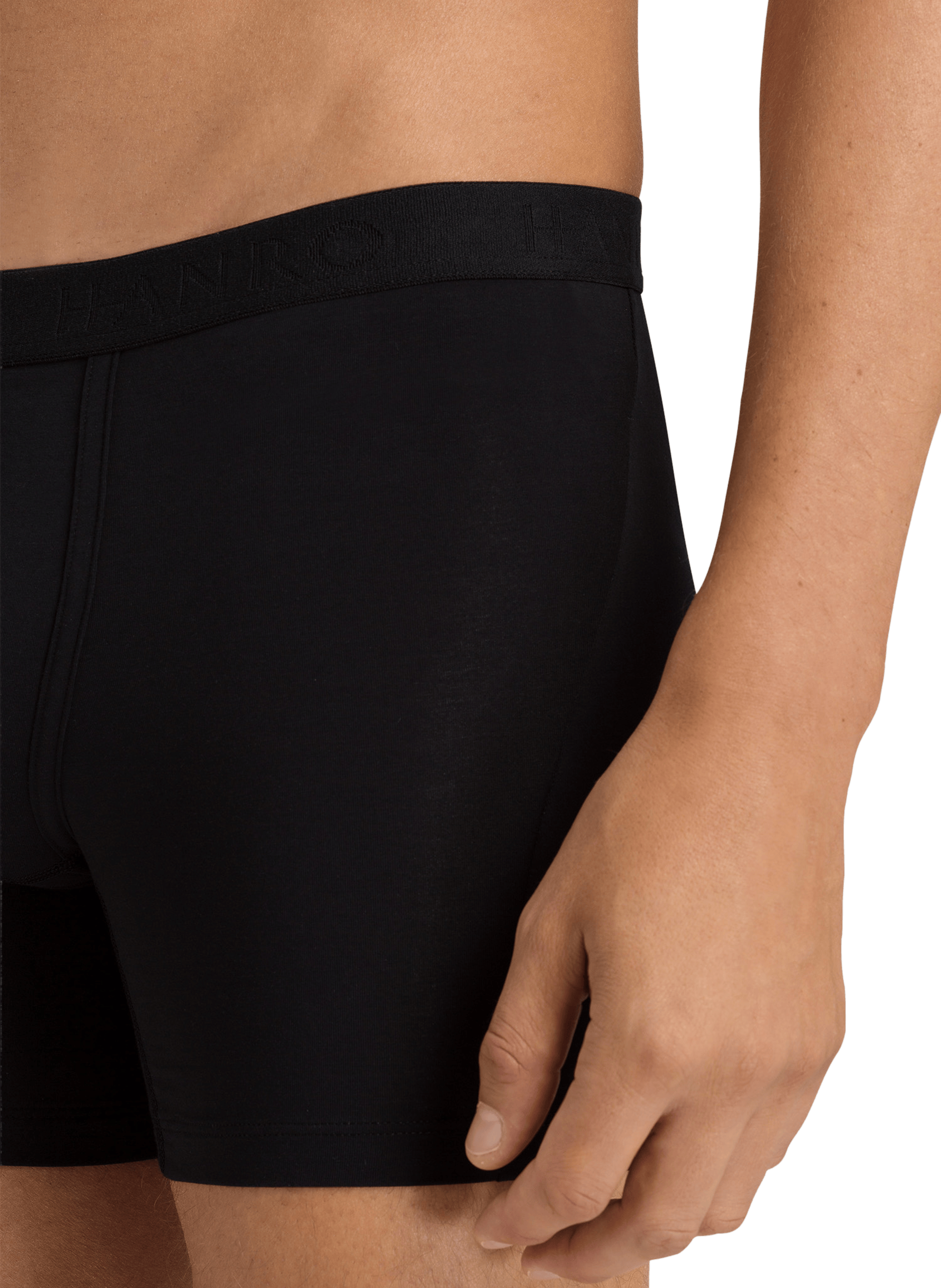 Long cotton boxers HANRO Black