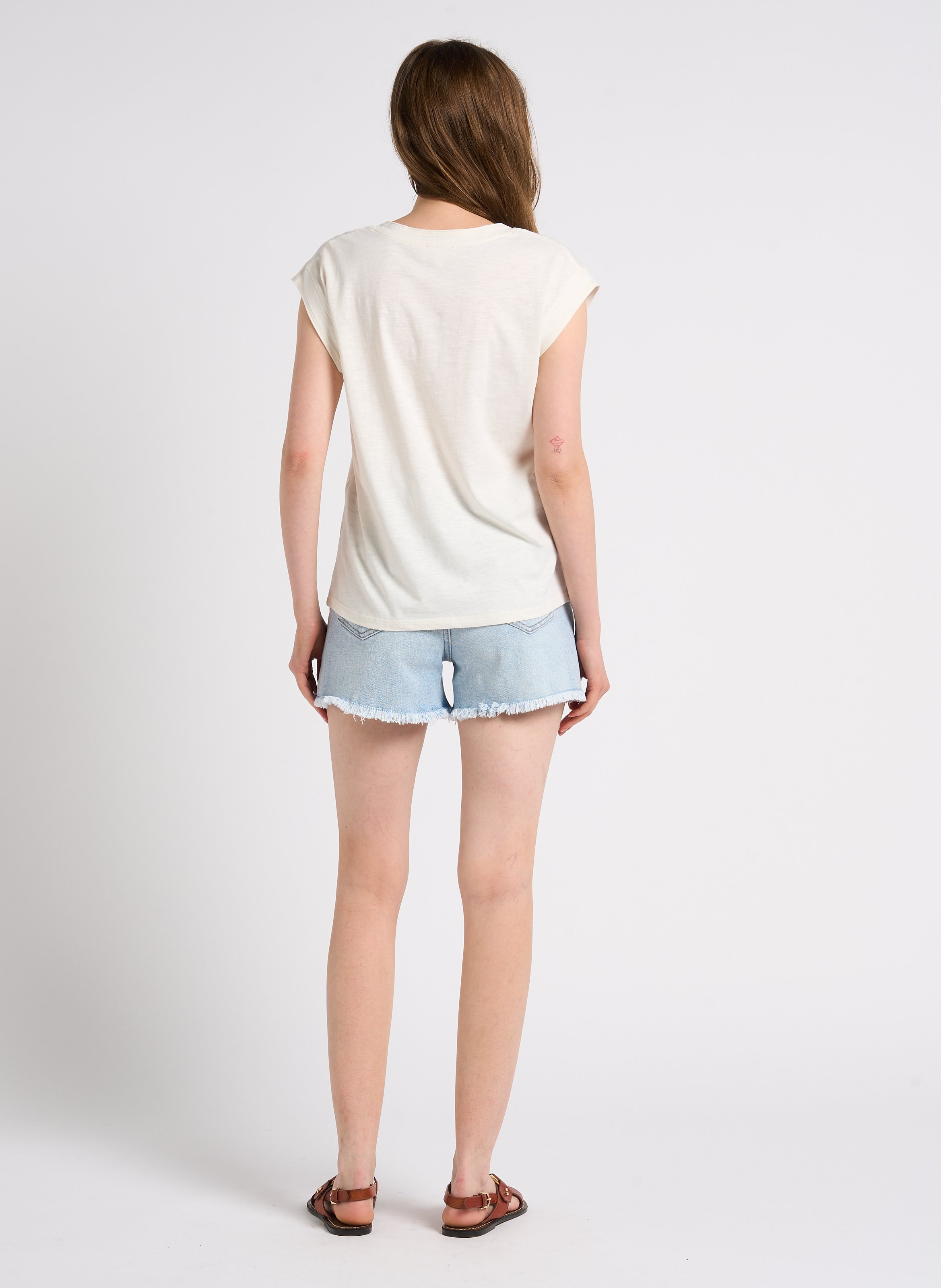 Débardeur chiné en coton delya Beige