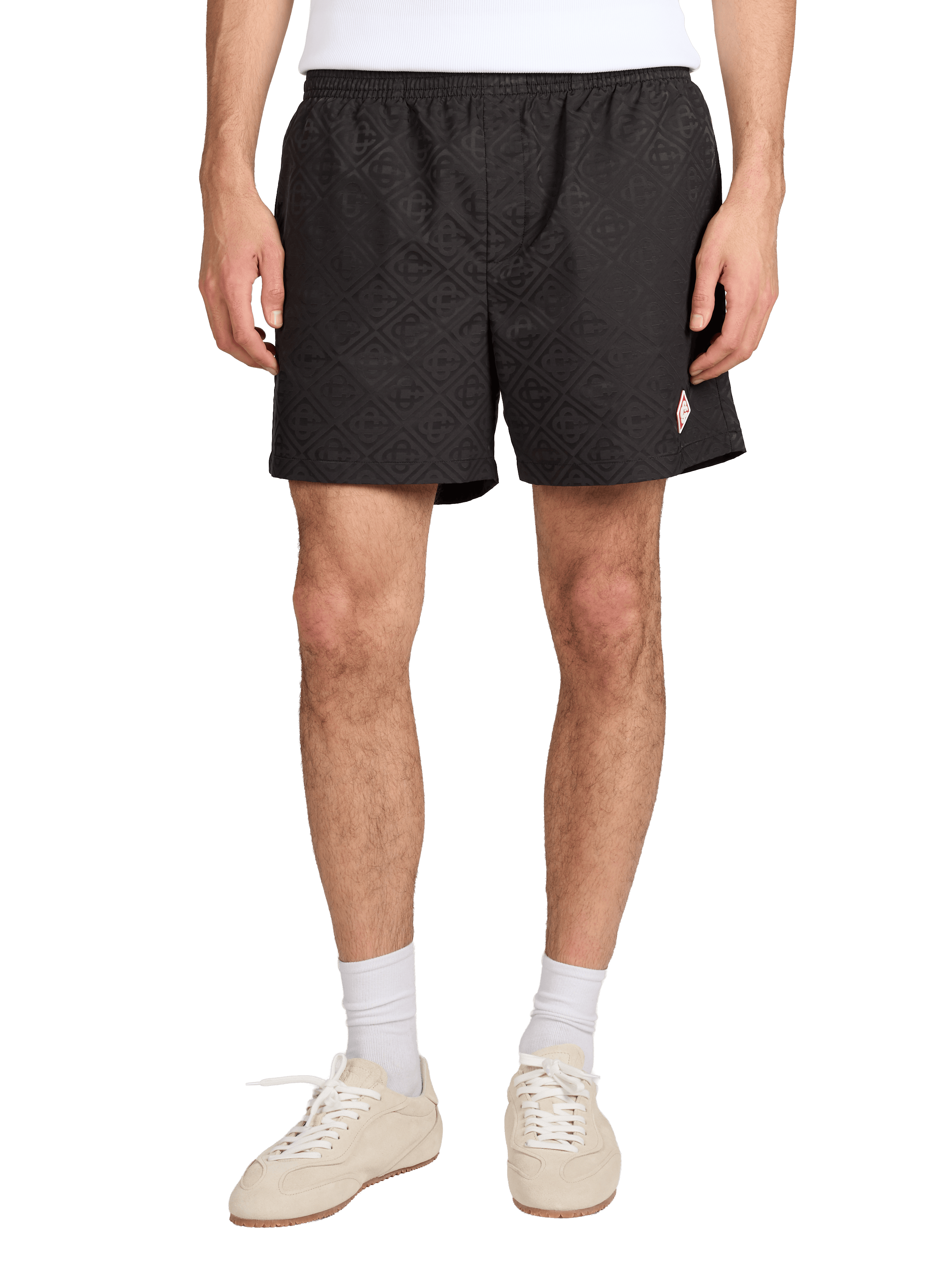 Monogrammed swim shorts CASABLANCA PARIS Black