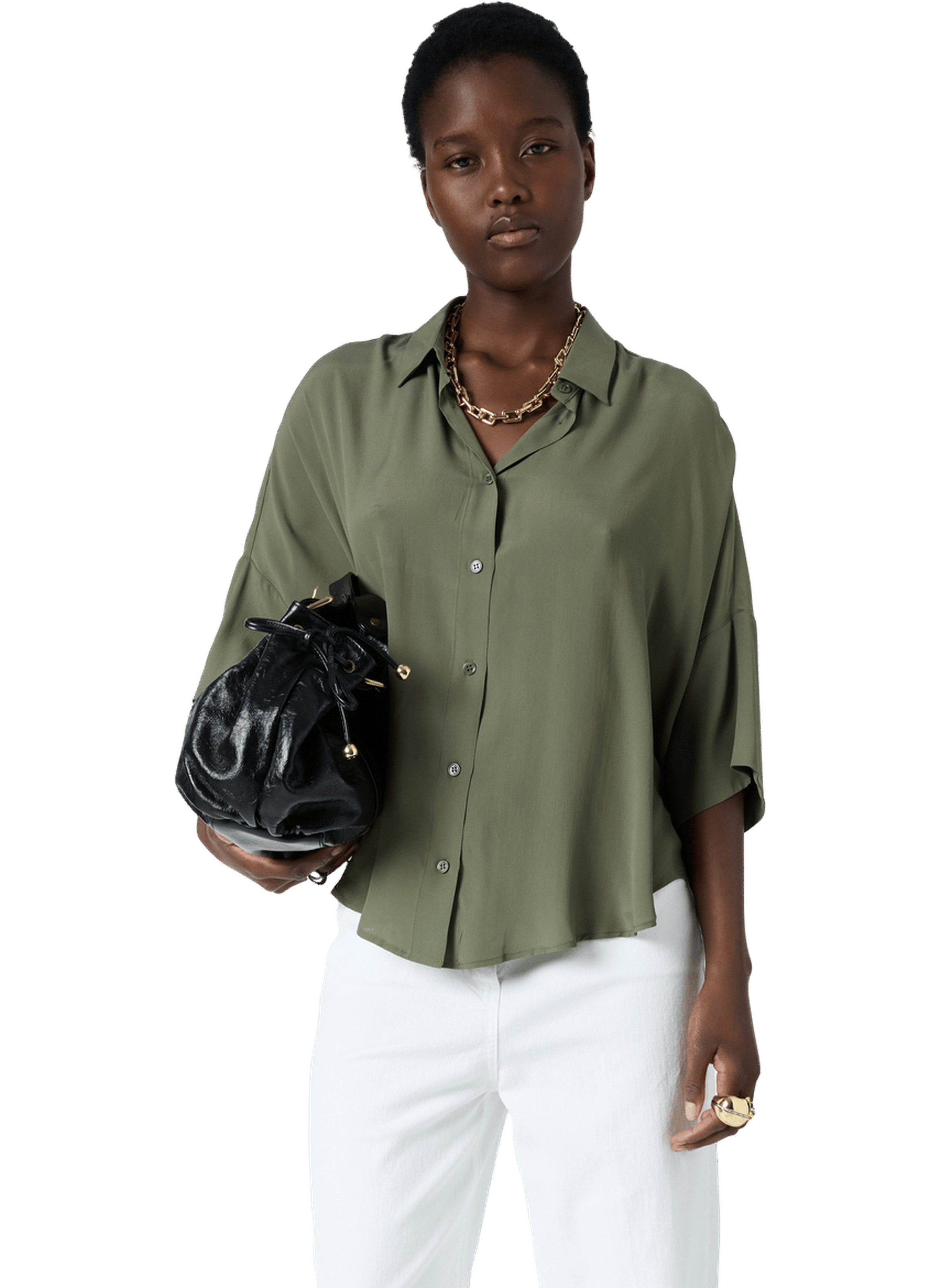 Chemise fluide oversize - cirae GERARD DAREL Kaki