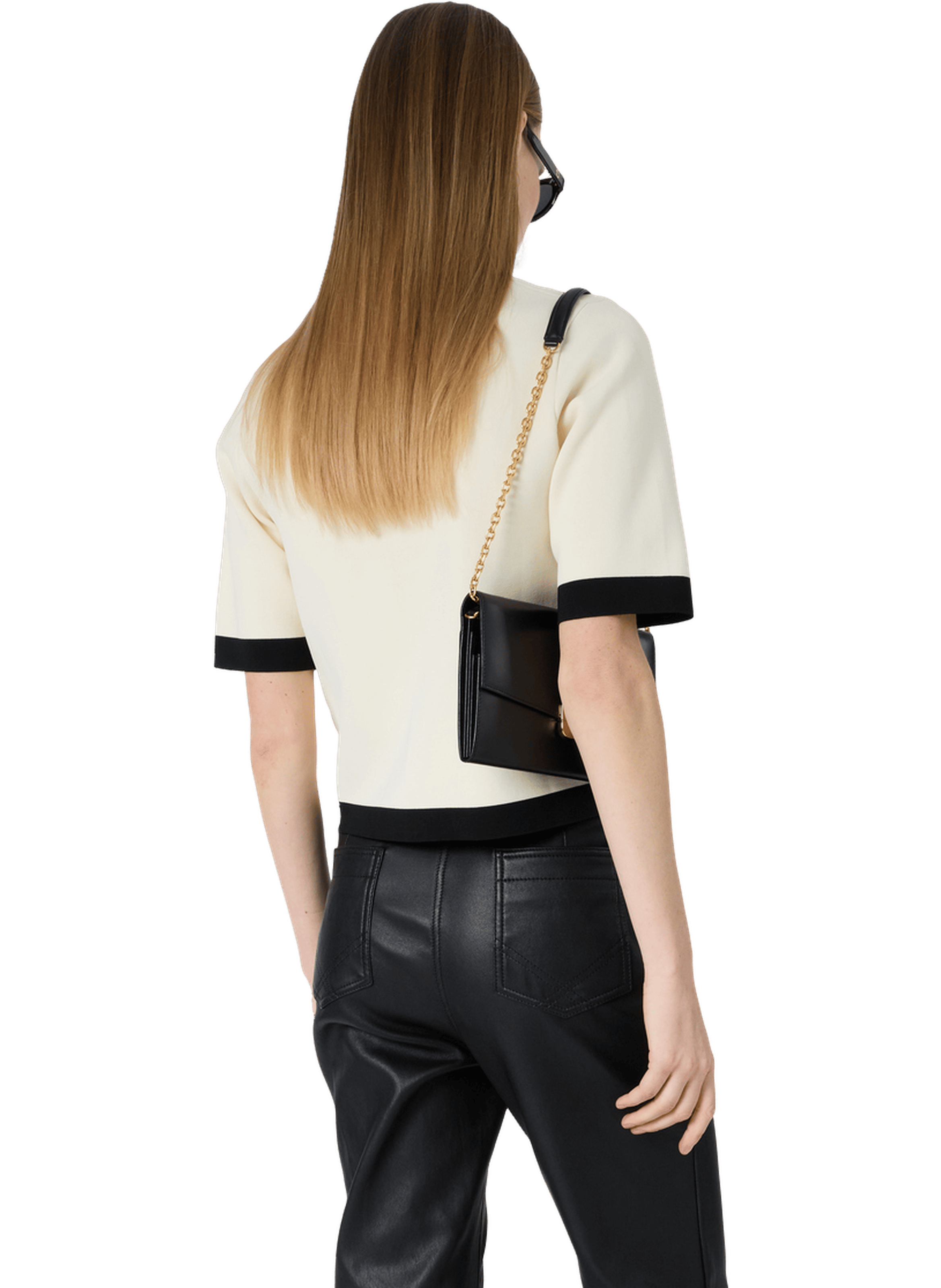 Gilet bicolore en maille - laila GERARD DAREL Beige