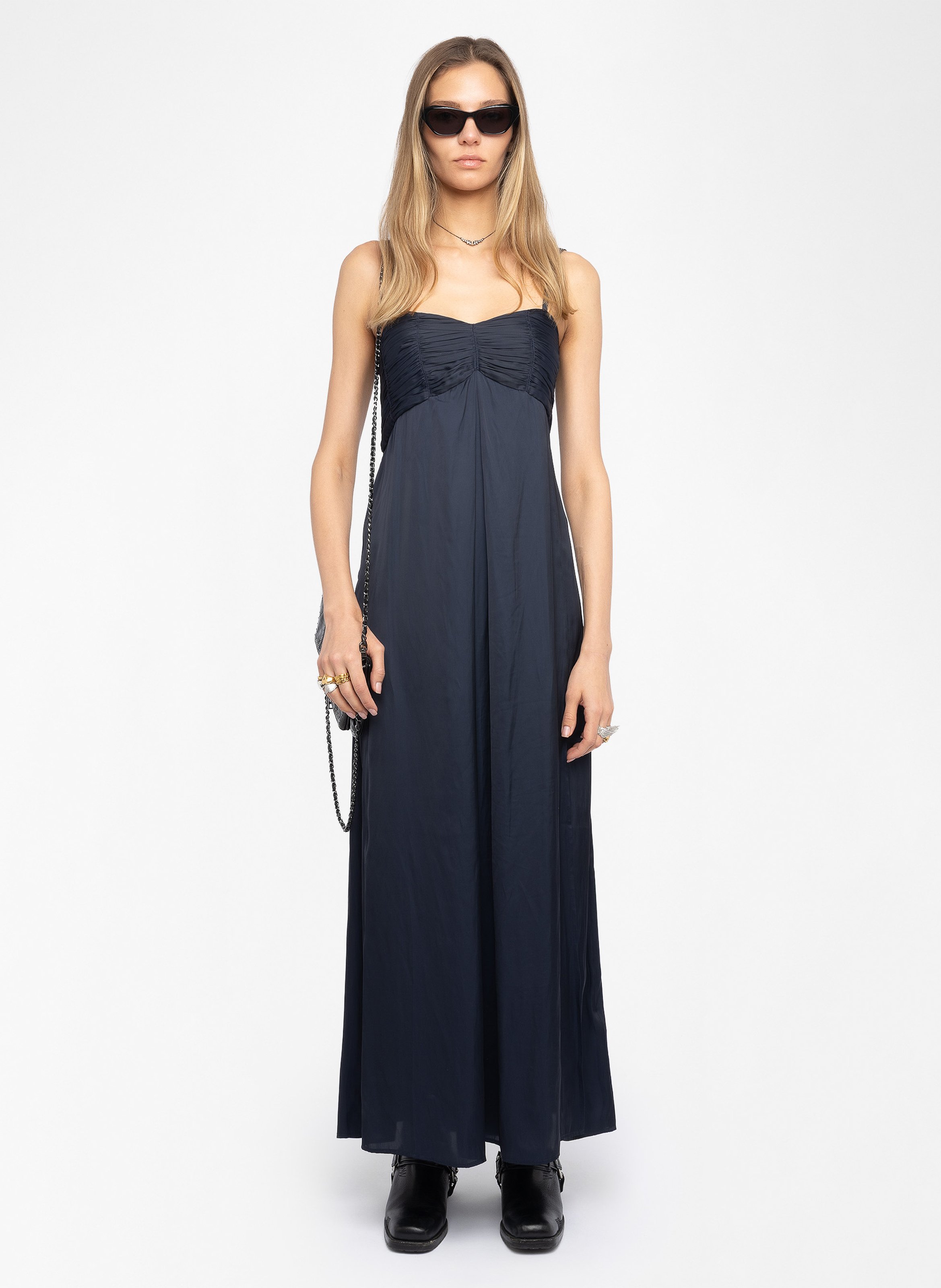 Robe longue ample fluide rippie ZADIG&VOLTAIRE Bleu