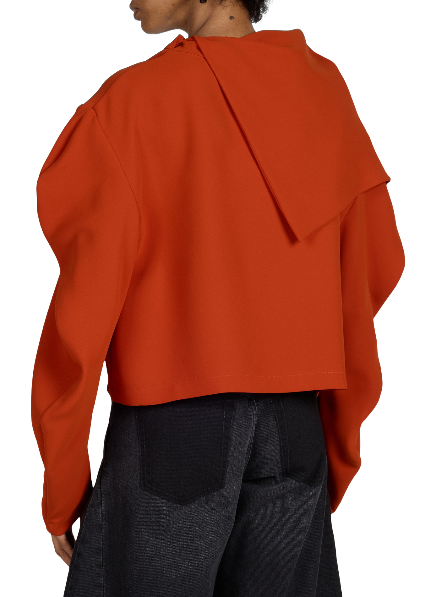 Top manche longues à col drapé A.W.A.K.E. MODE Orange