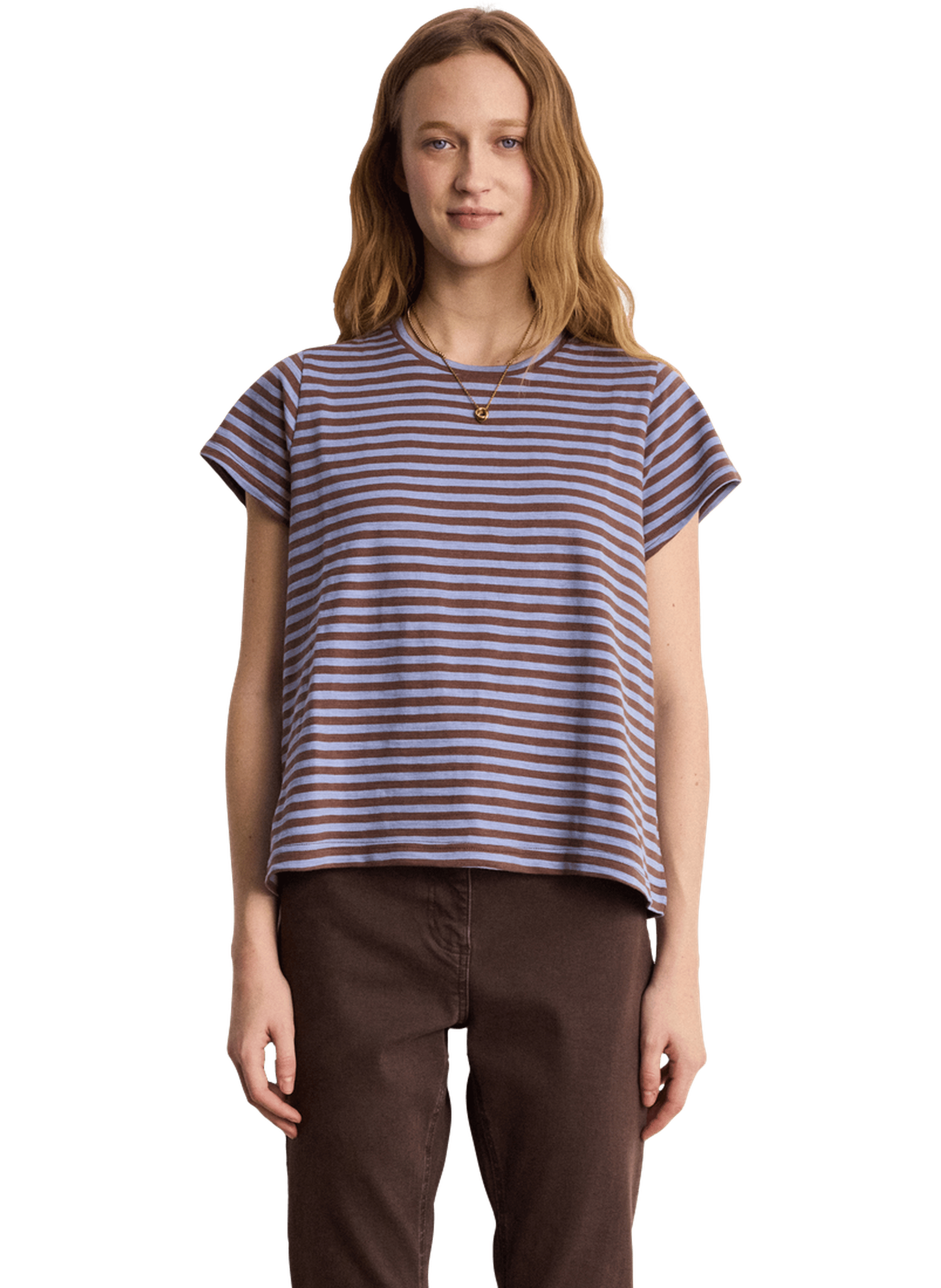 T-shirt rayé en coton - tina PABLO Bleu