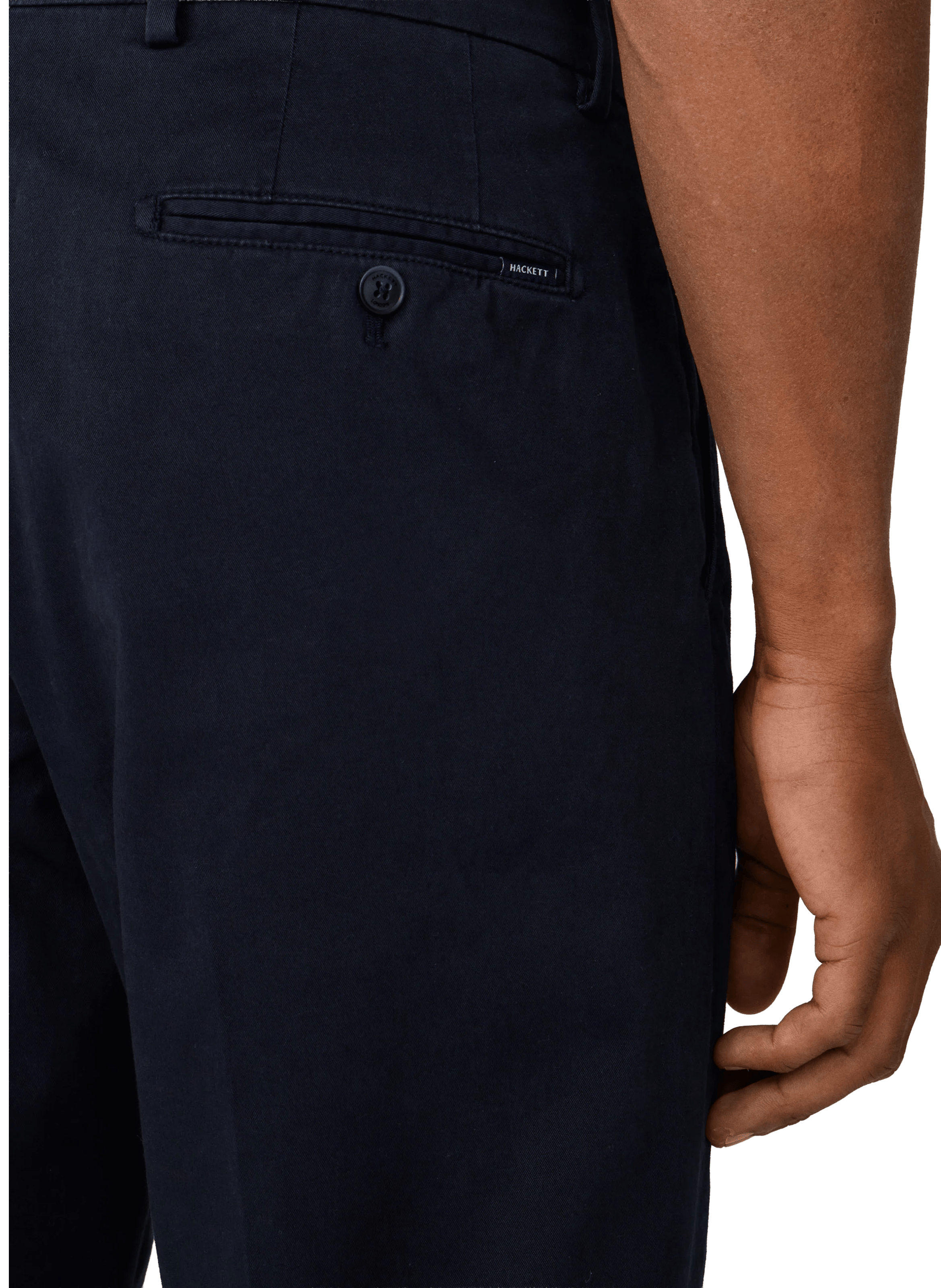 Pantalon chino en coton mélangé HACKETT Bleu