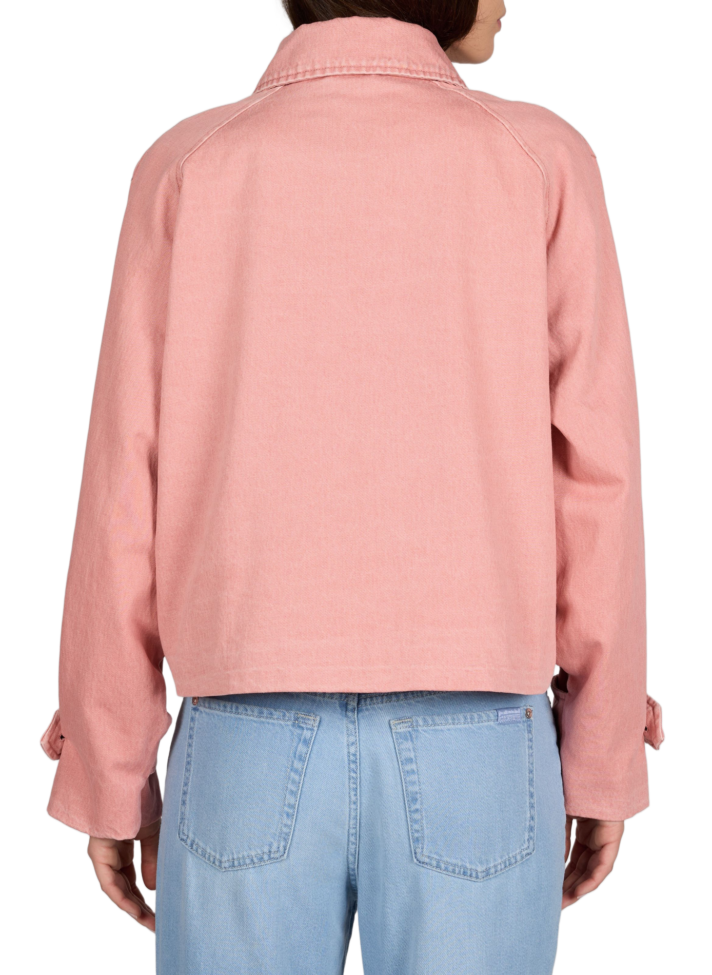 Veste jean Jessy col classique en coton BELLEROSE Rose