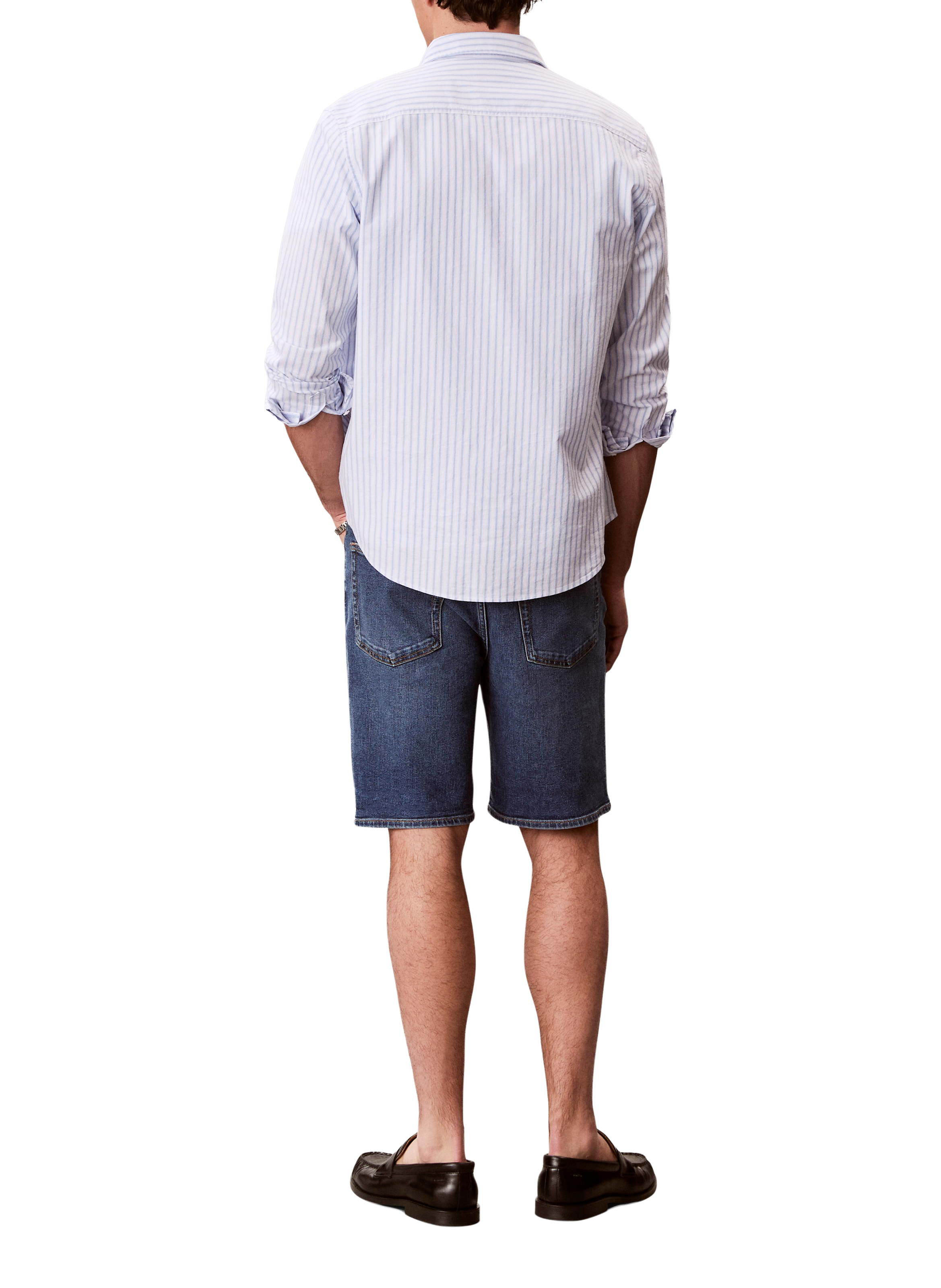 Short slim Hampton en coton mélangé CALVIN KLEIN Bleu