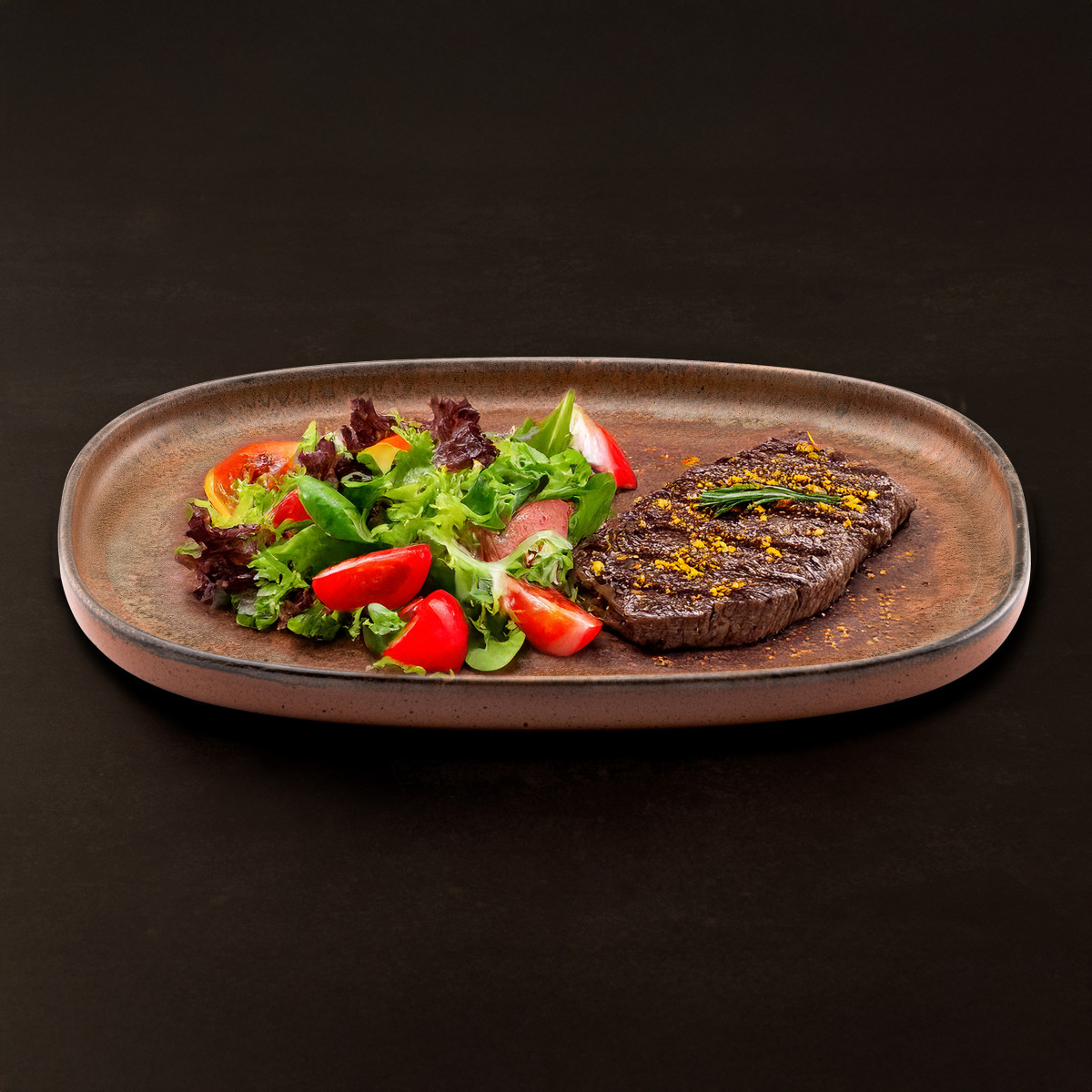 Planet  - assiette ovales à steak ou à burger (lot de 4) MEDARD DE NOBLAT Rouge