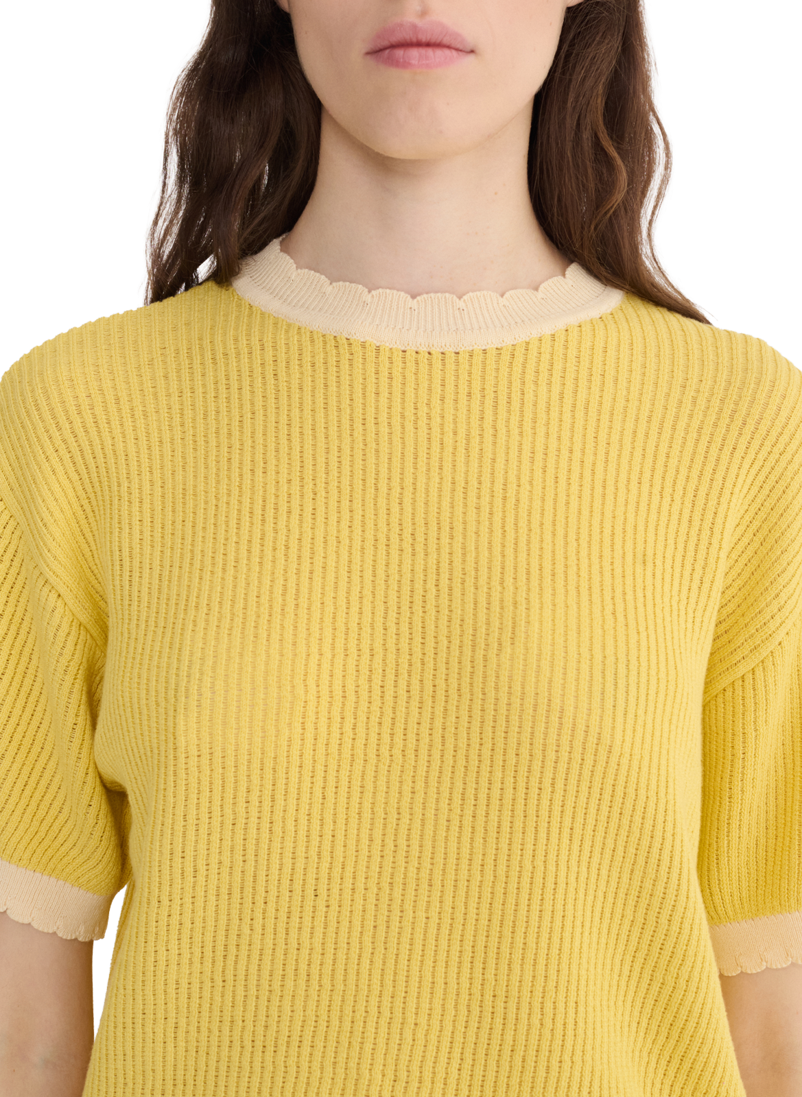 Sleeveless openwork knit sweater BOBO CHOSES Yellow