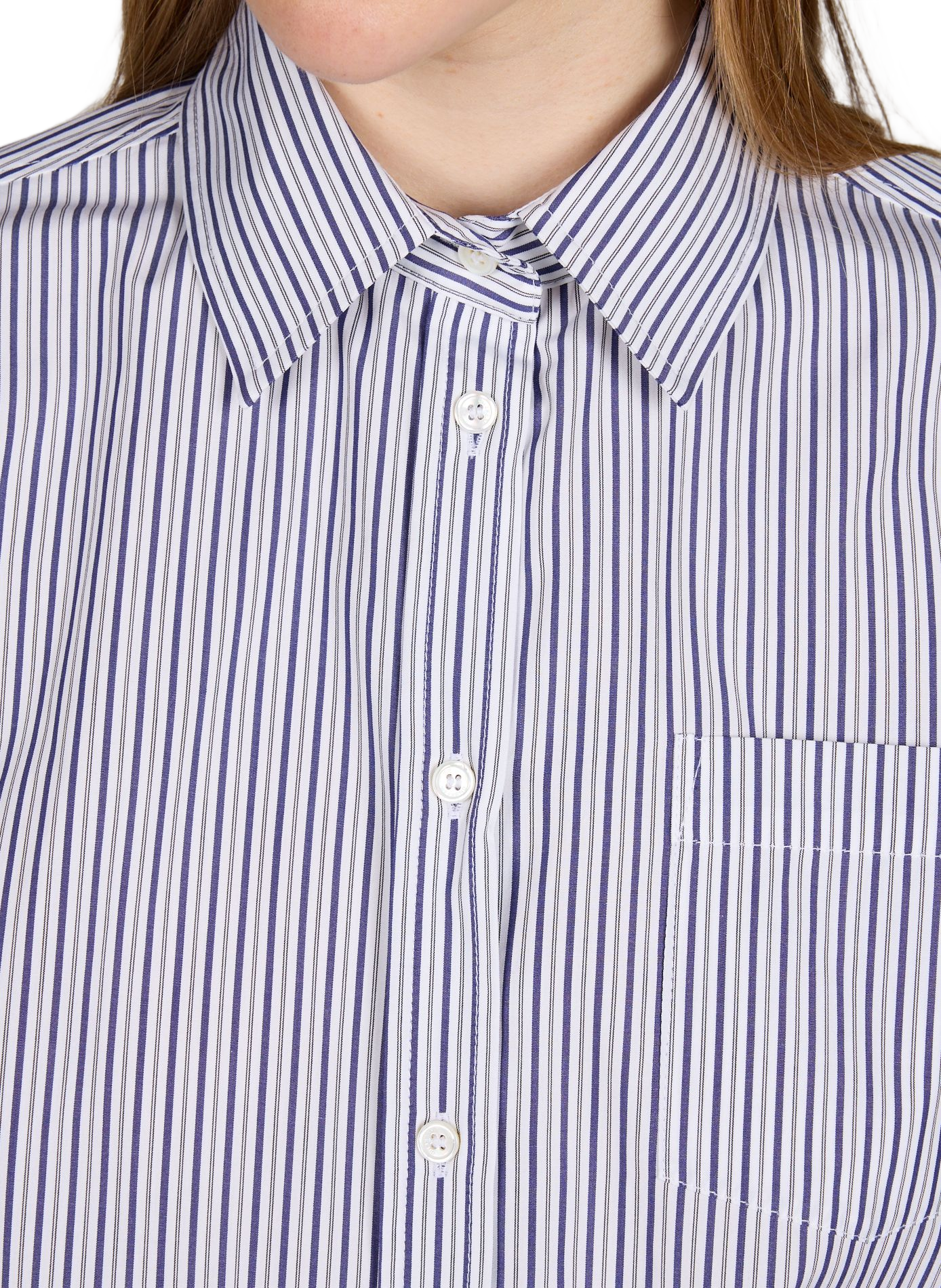 Chemise unie en coton MAX MARA WEEK END Bleu