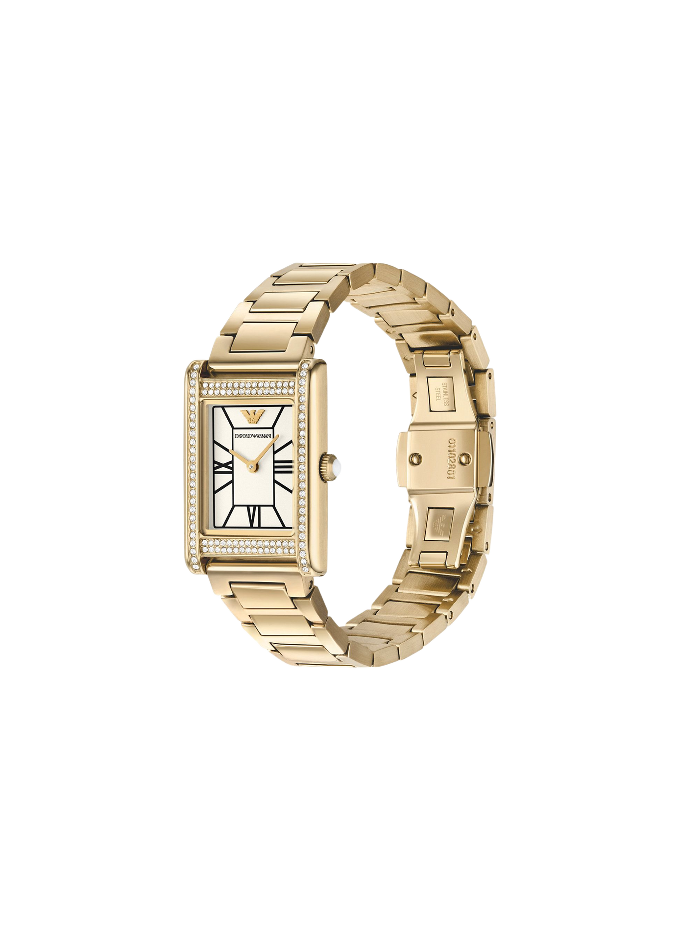 Montre quartz en acier inoxydable ARMANI MONTRES Blanc