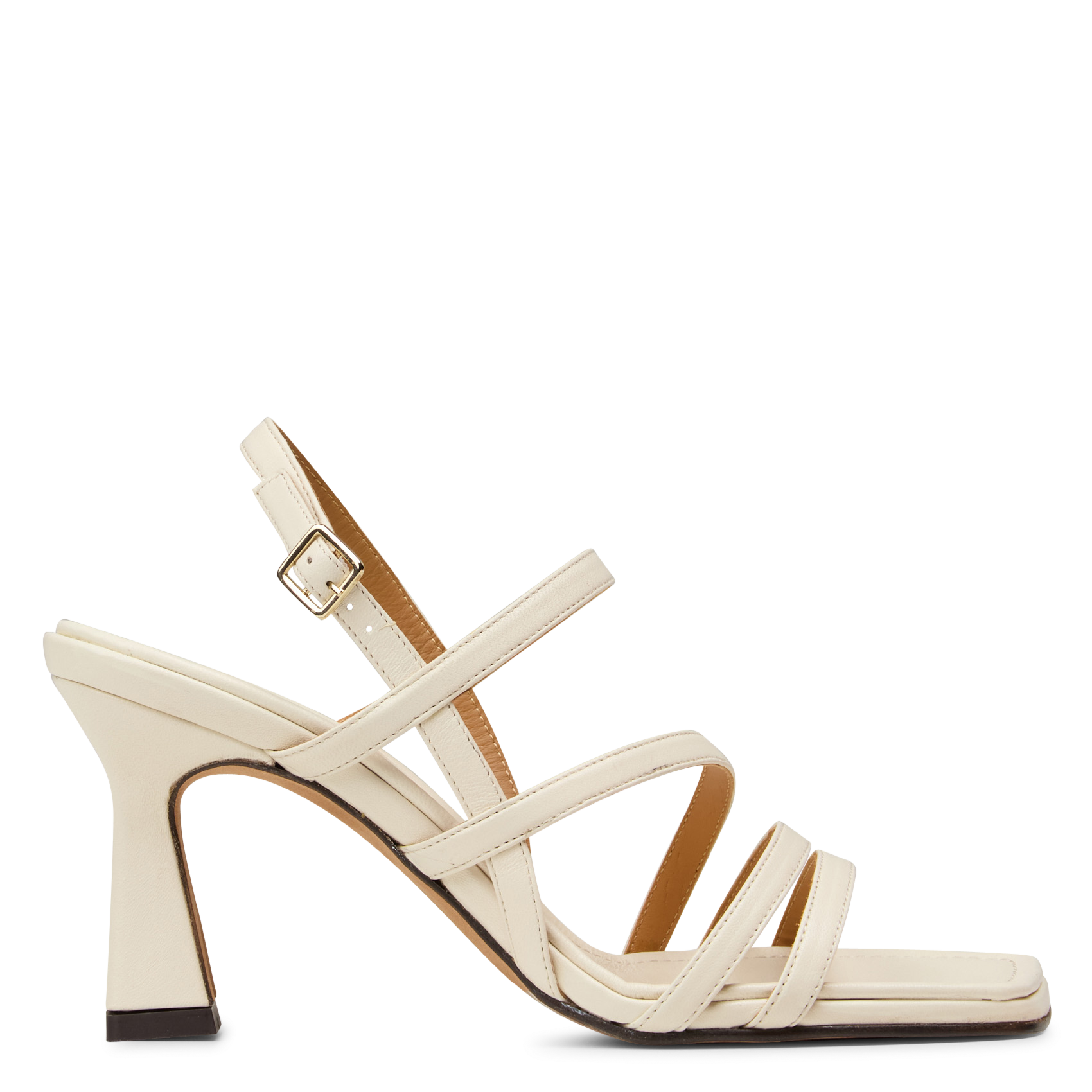 Sandales à talons en cuir selena BOBBIES Blanc