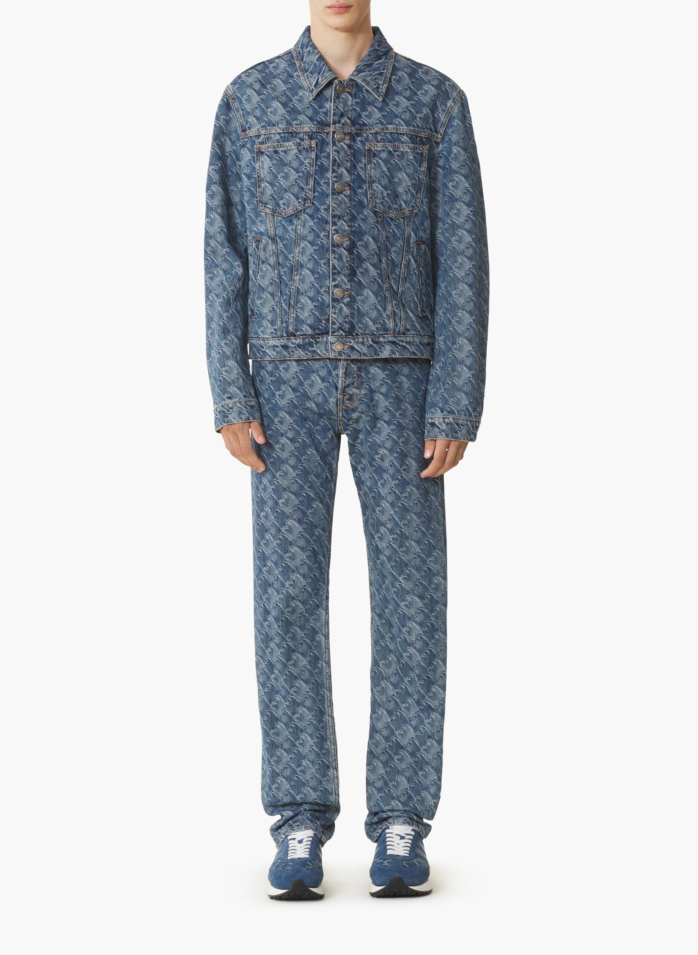 Pantalon en denim jacquard lunar year LANVIN Bleu