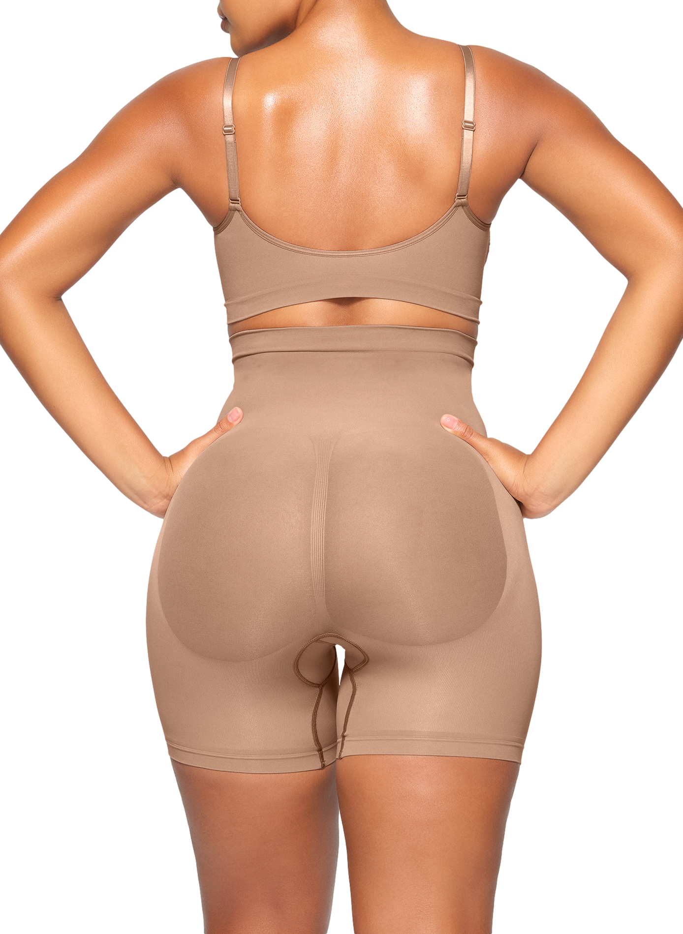 High-waisted sculpting shorts SKIMS Brown