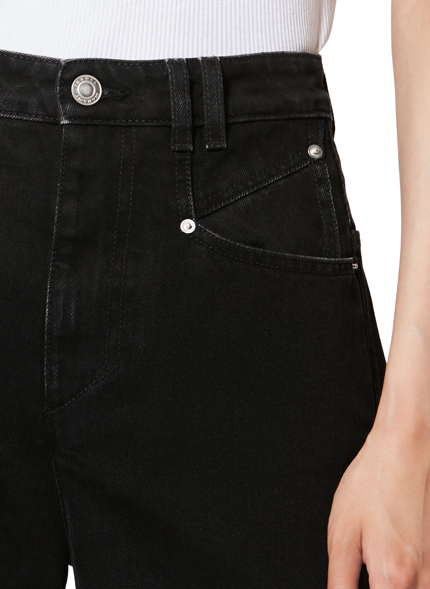 Wide-leg cotton jeans by Lemony ISABEL MARANT Black