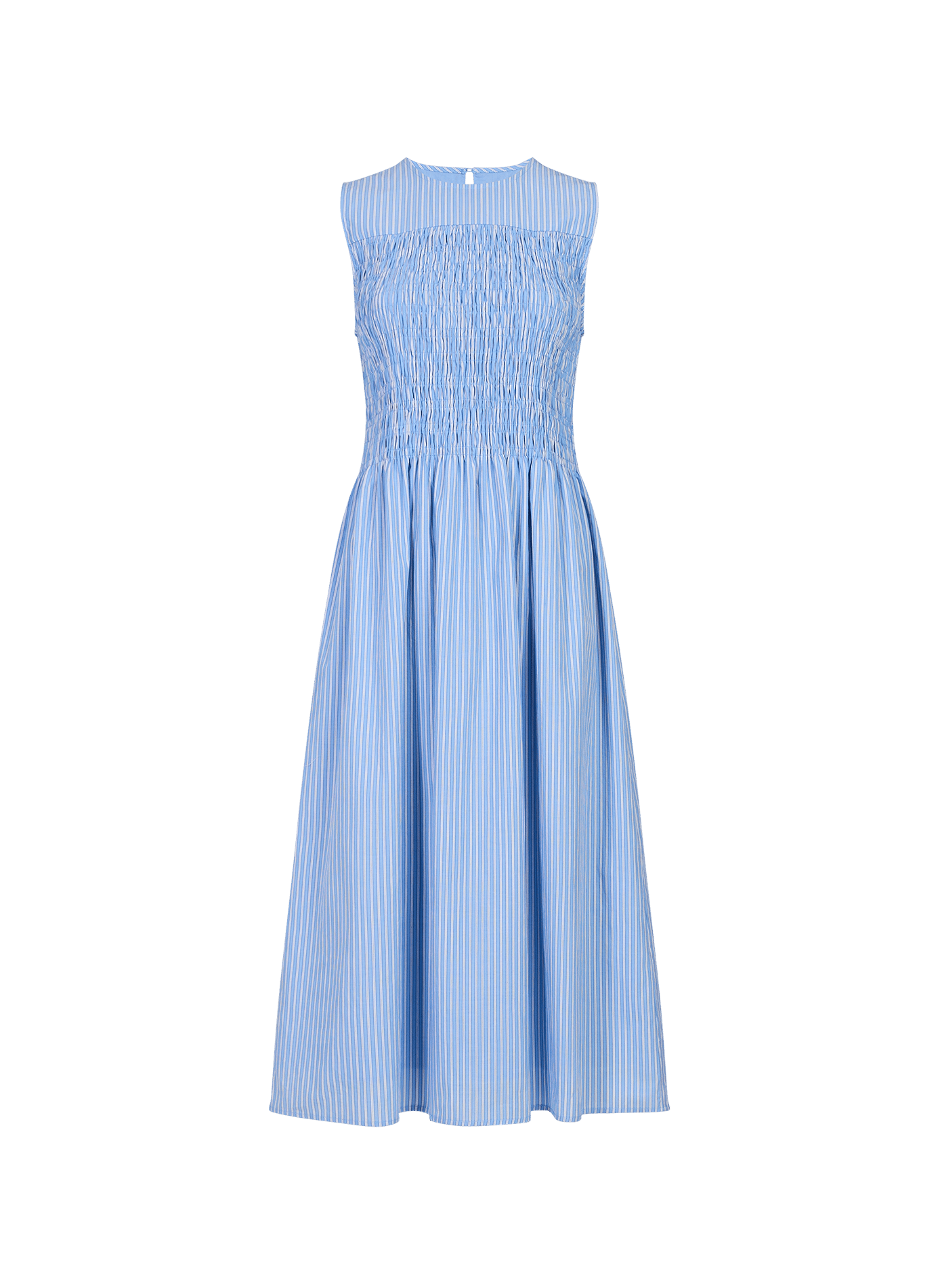 Capucine Striped Cotton Dress GARANCE Blue