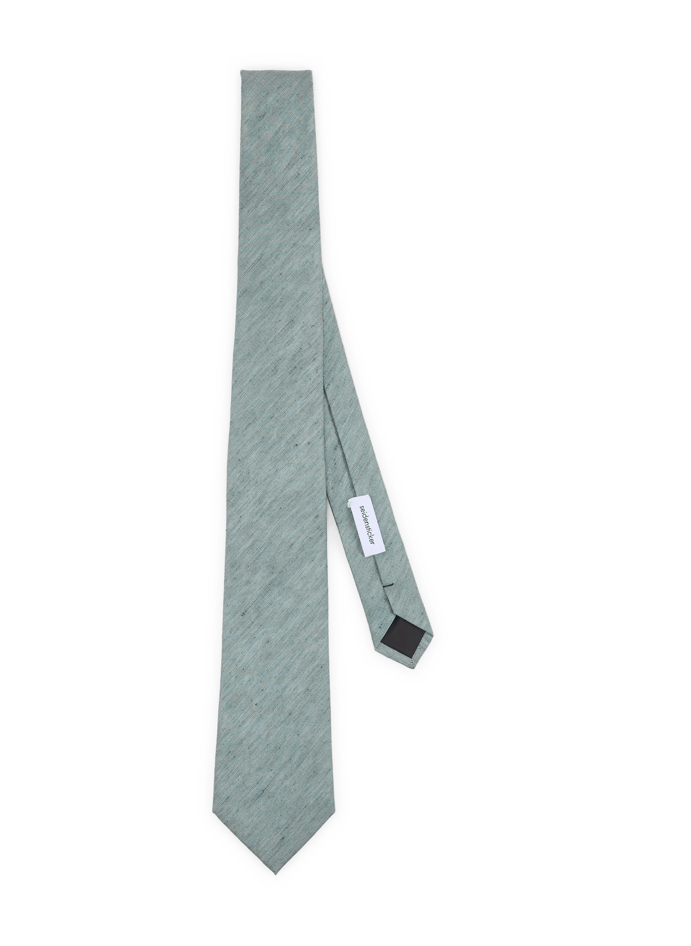 Satin blend cotton tie SEIDENSTICKER Green