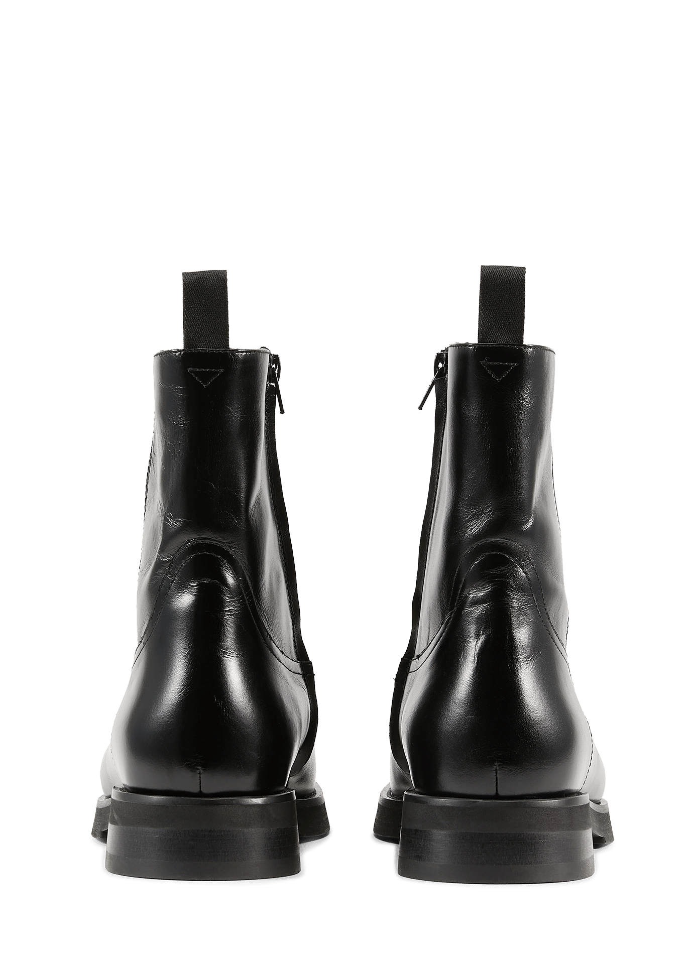 Zippered ankle boots in smooth leather SAISON 1865 Black