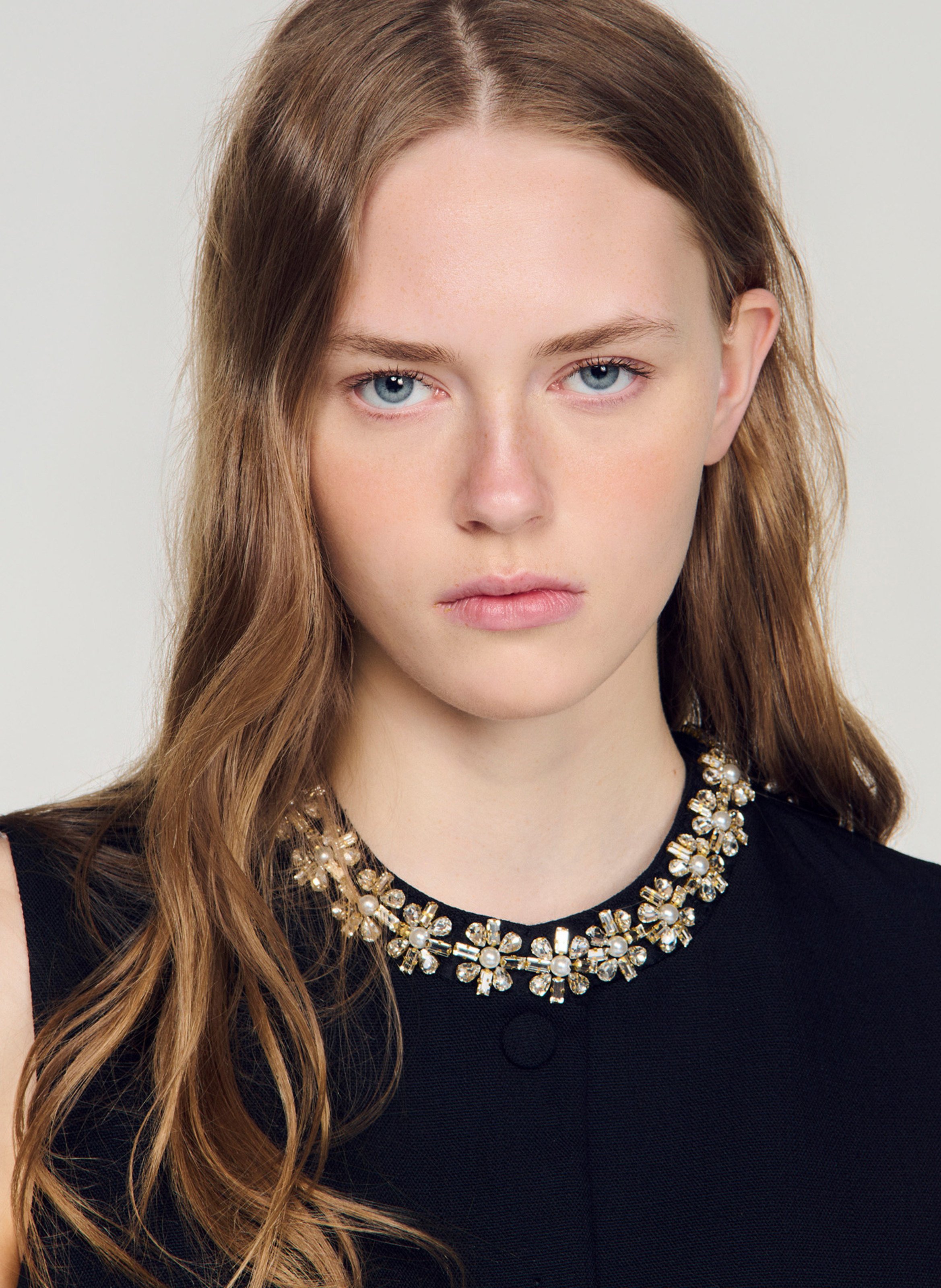 Veston court en laine SANDRO Noir