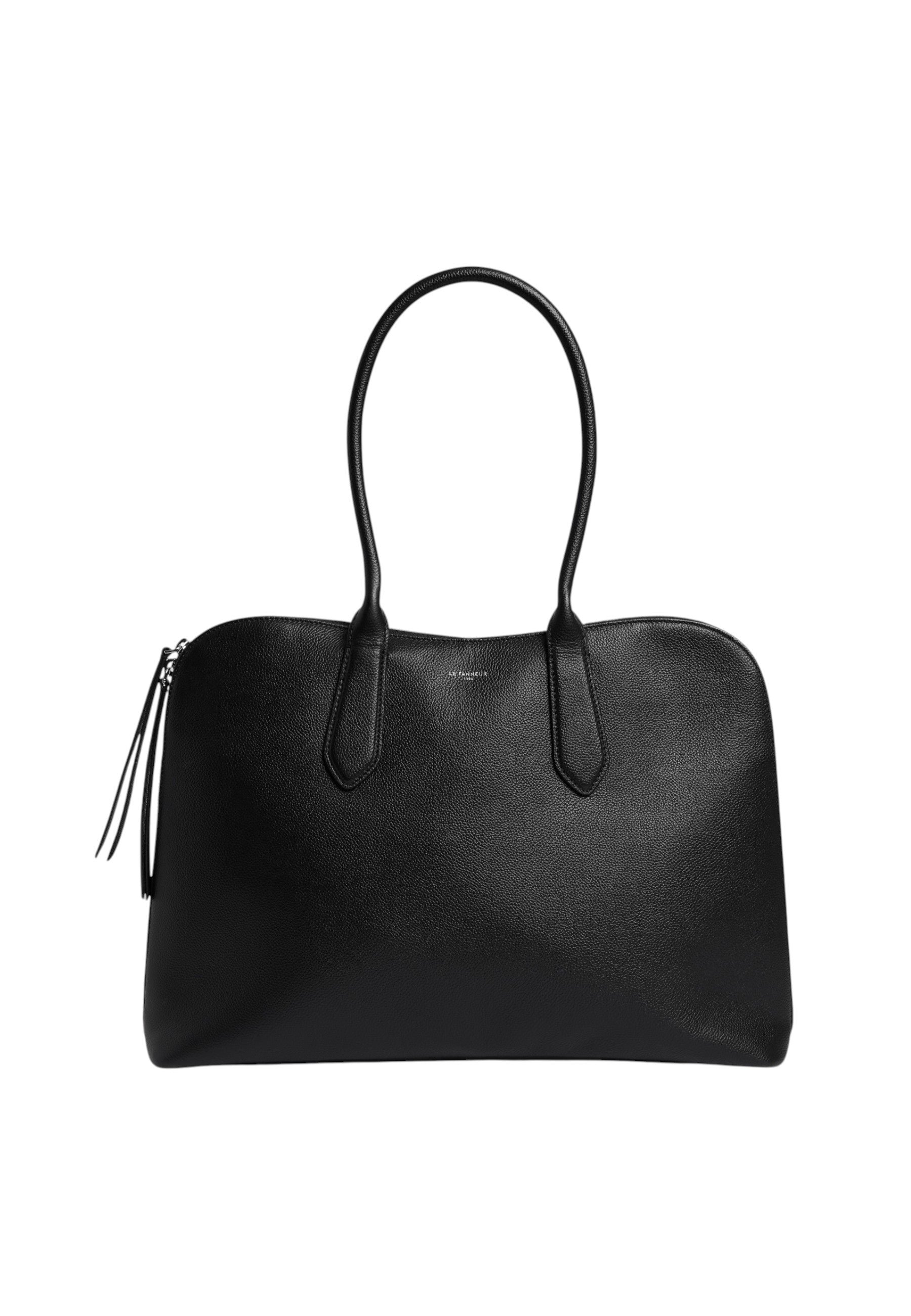 Porte documents 14" apolline en cuir grainé LE TANNEUR Noir