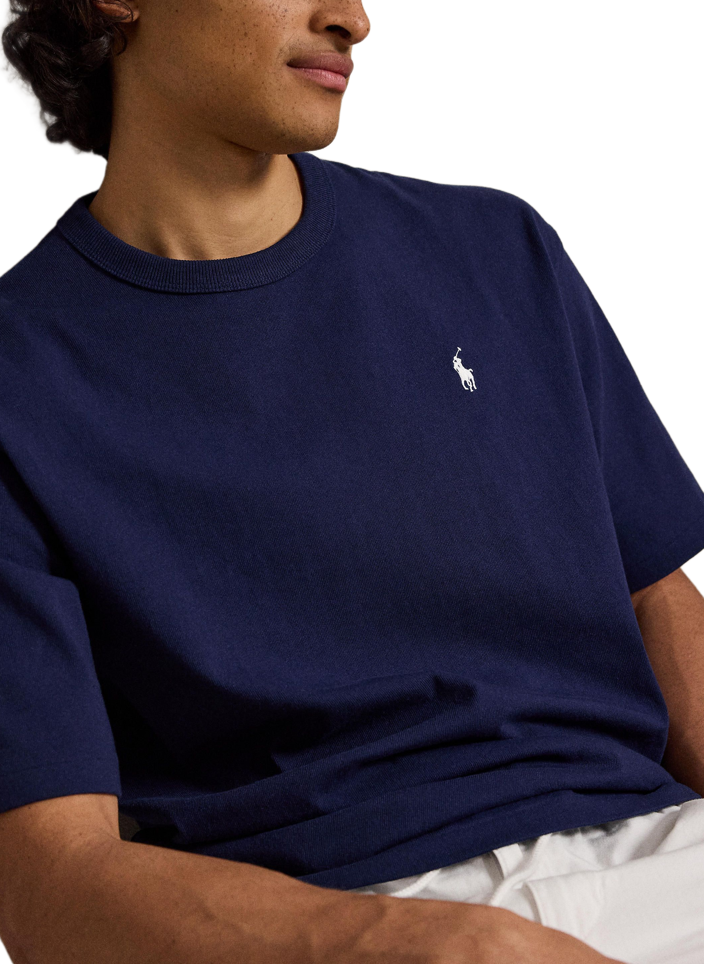 T-shirt à logo brodé en coton POLO RALPH LAUREN Bleu