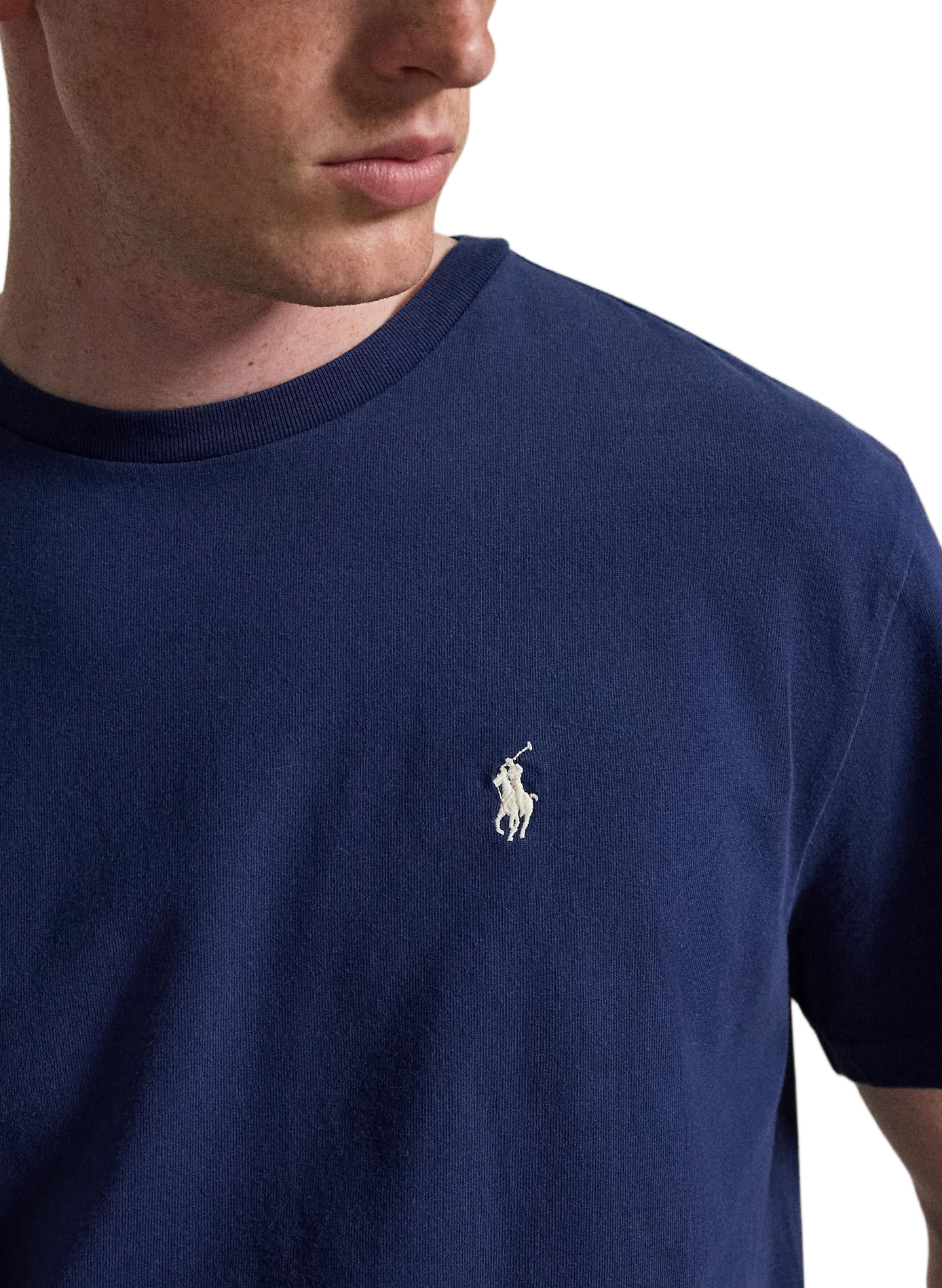 T-shirt manches courtes à logo en coton POLO RALPH LAUREN Bleu