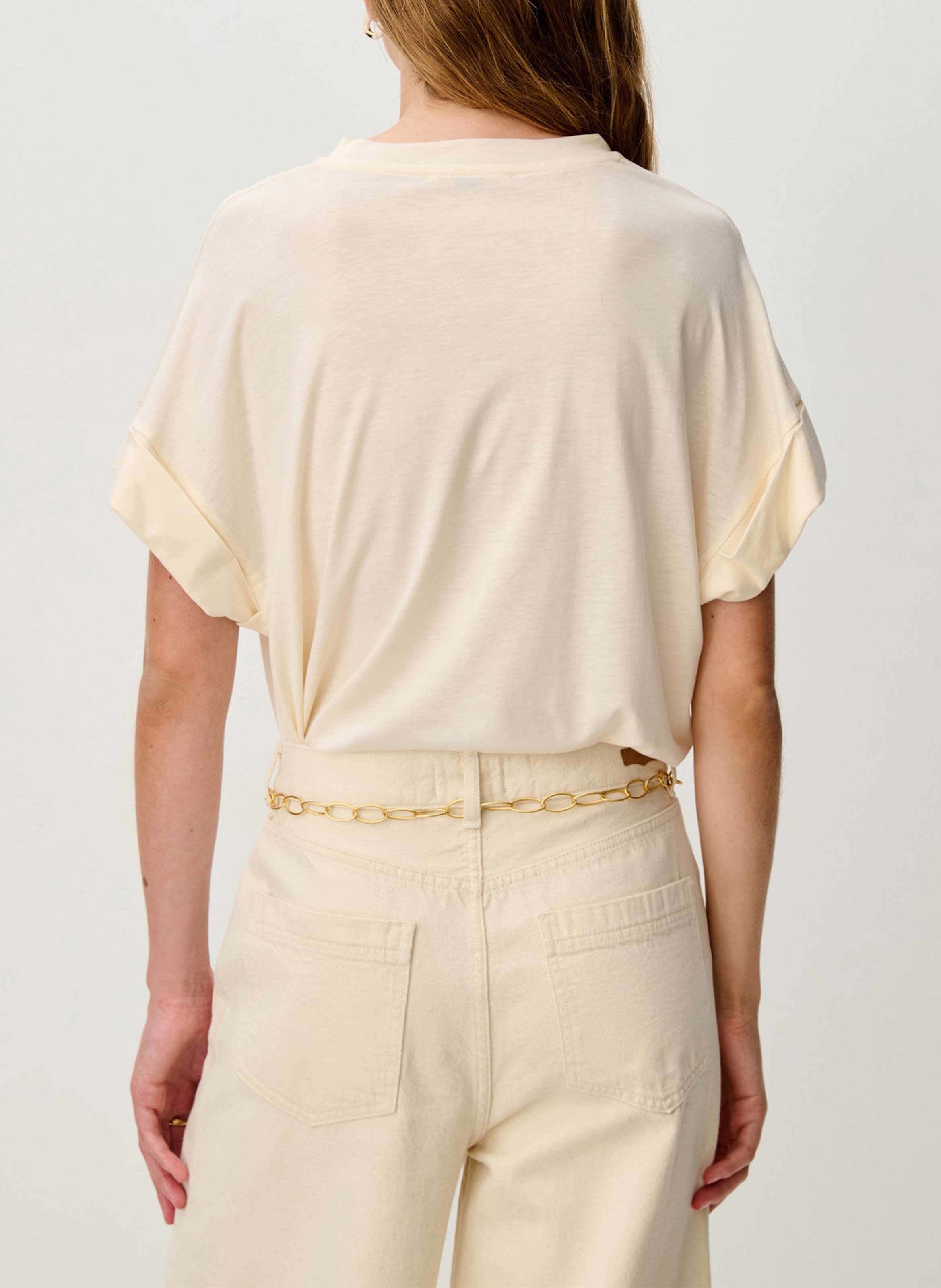 Tee-shirt col rond dimentica SESSUN Beige