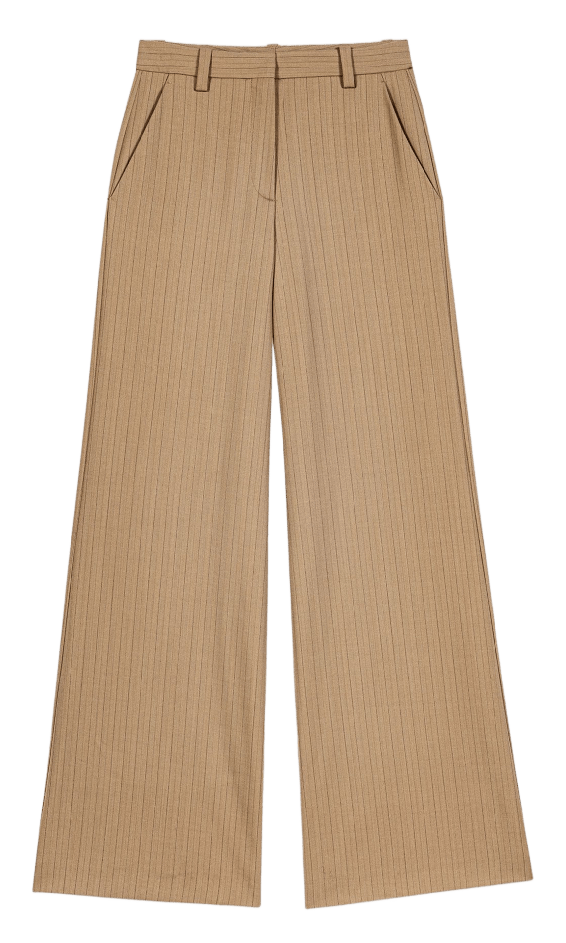 Pantalon évasé en laine mélangée MAJE Beige