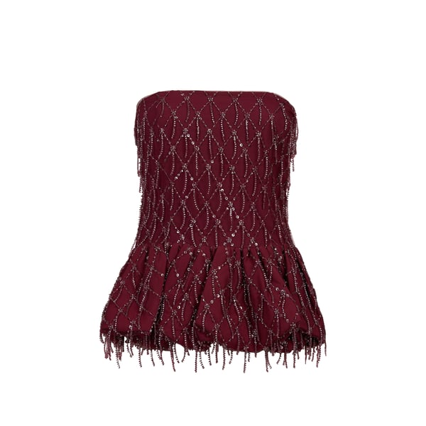Bustier à broderie perlée Bustier à broderie perlée