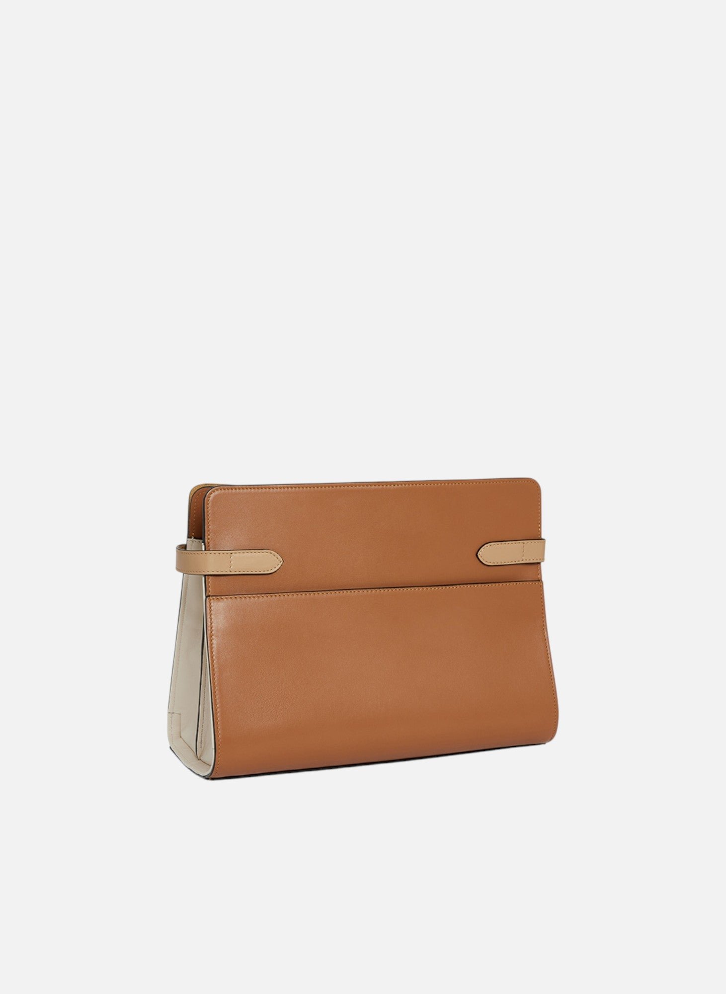 Sac porté épaule grand modèle emie en cuir lisse et nubuck LE TANNEUR Marron