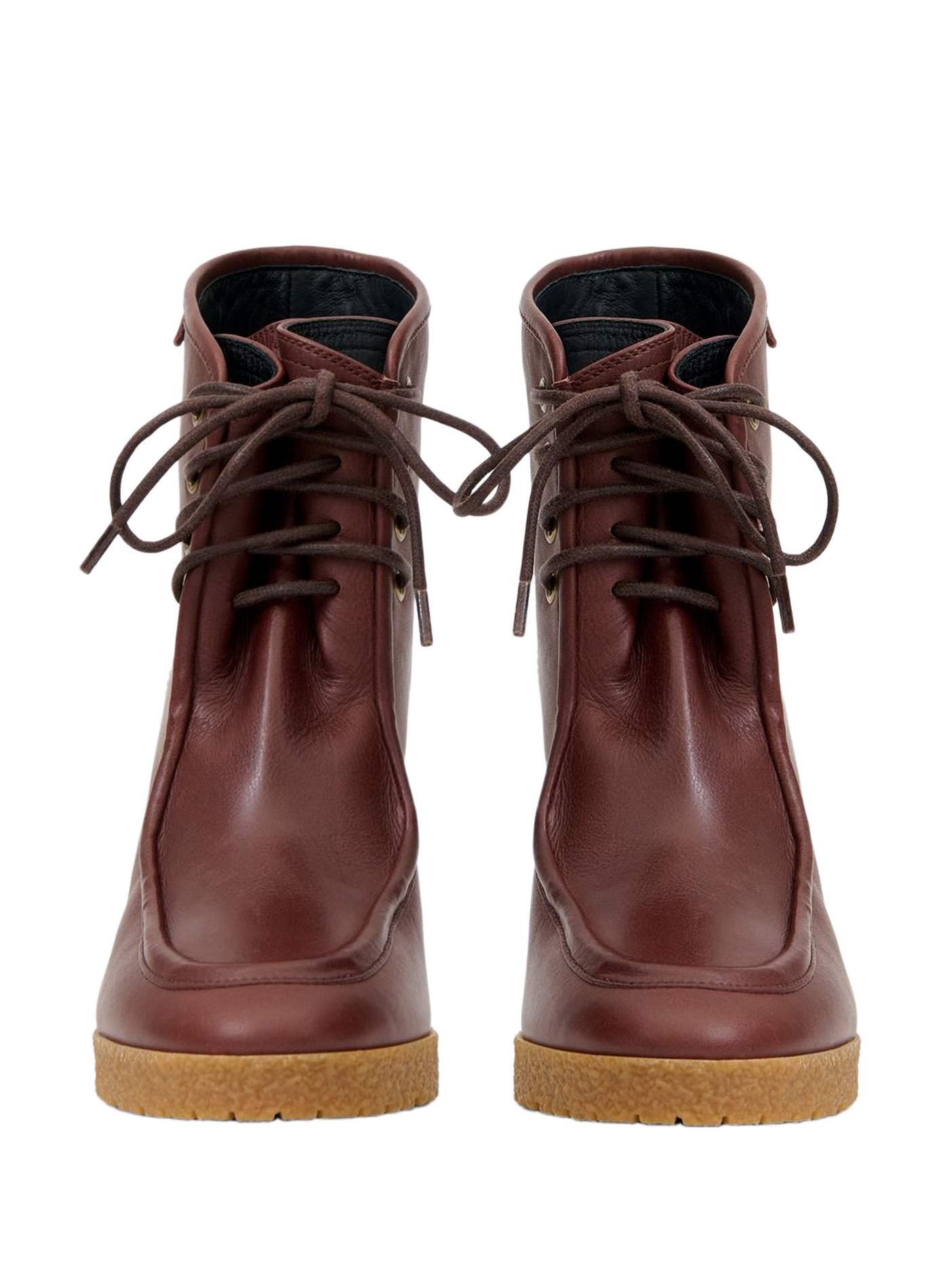 Schnür-Wedge-Stiefeletten Cylia aus Leder ISABEL MARANT Braun