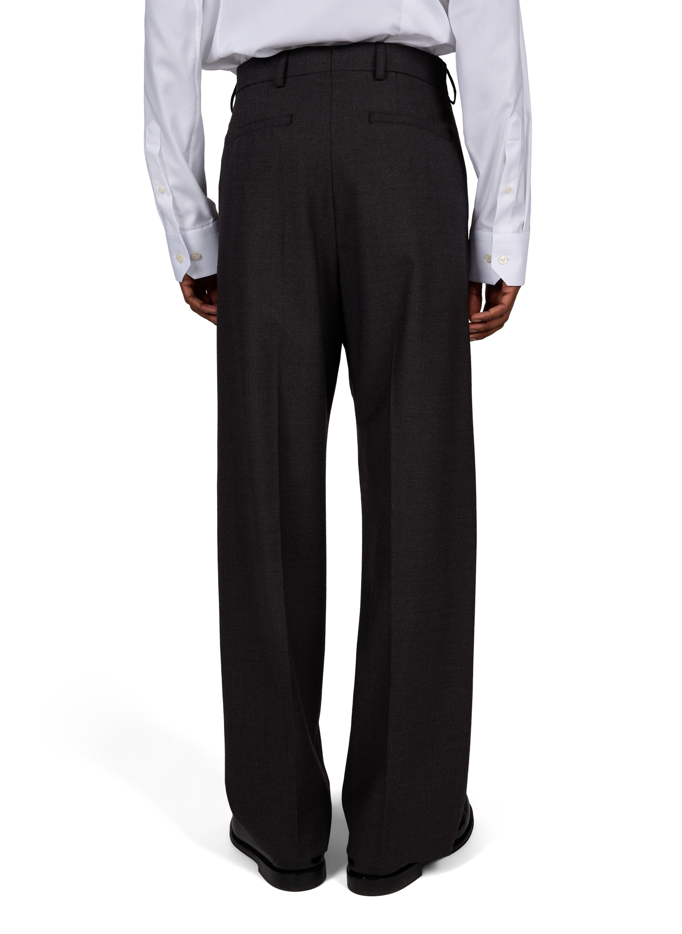 Gerade geschnittene Hose mit Print aus Wollmix ANNARR Braun