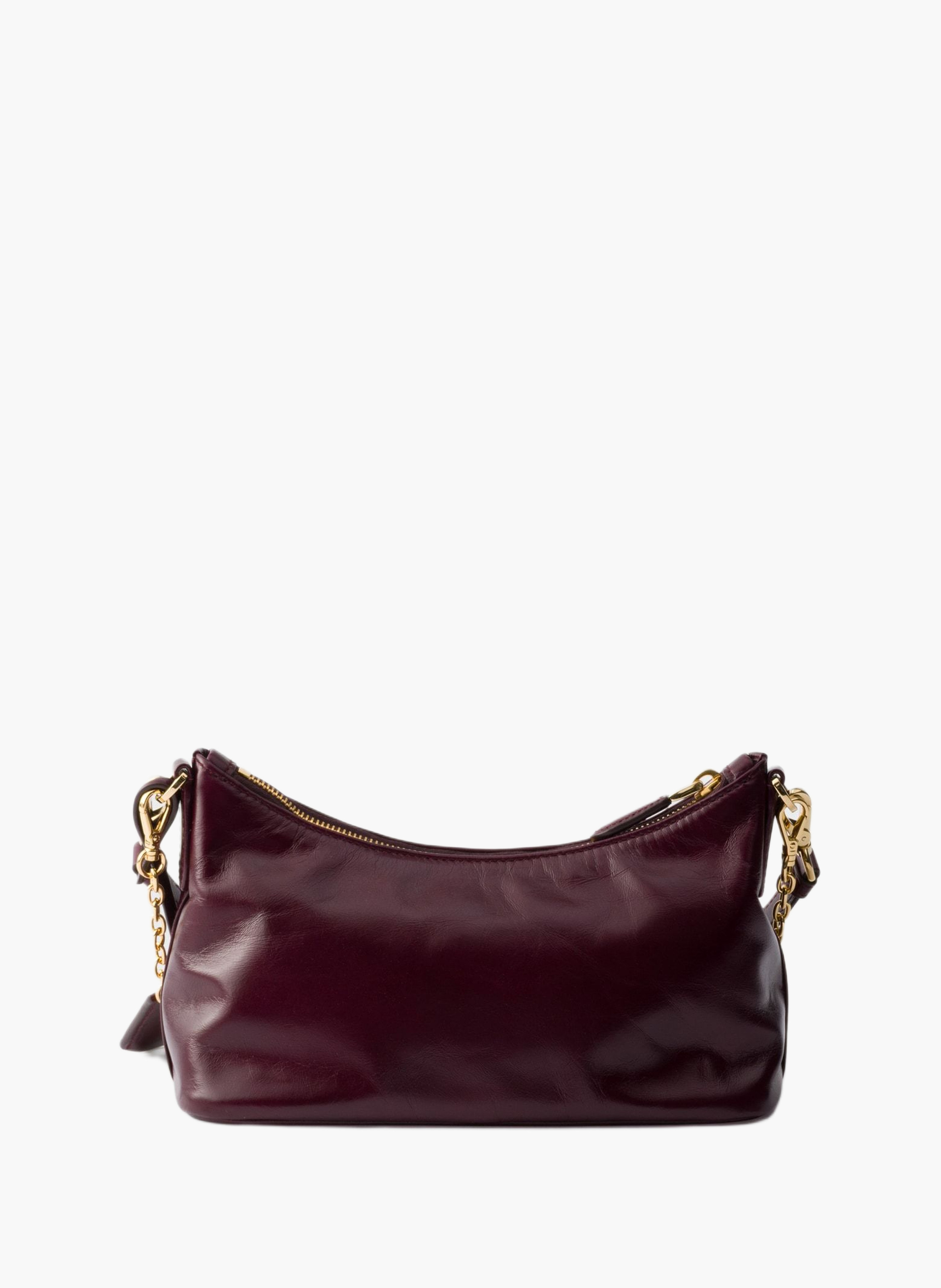 Mini sac en cuir PRADA Rouge
