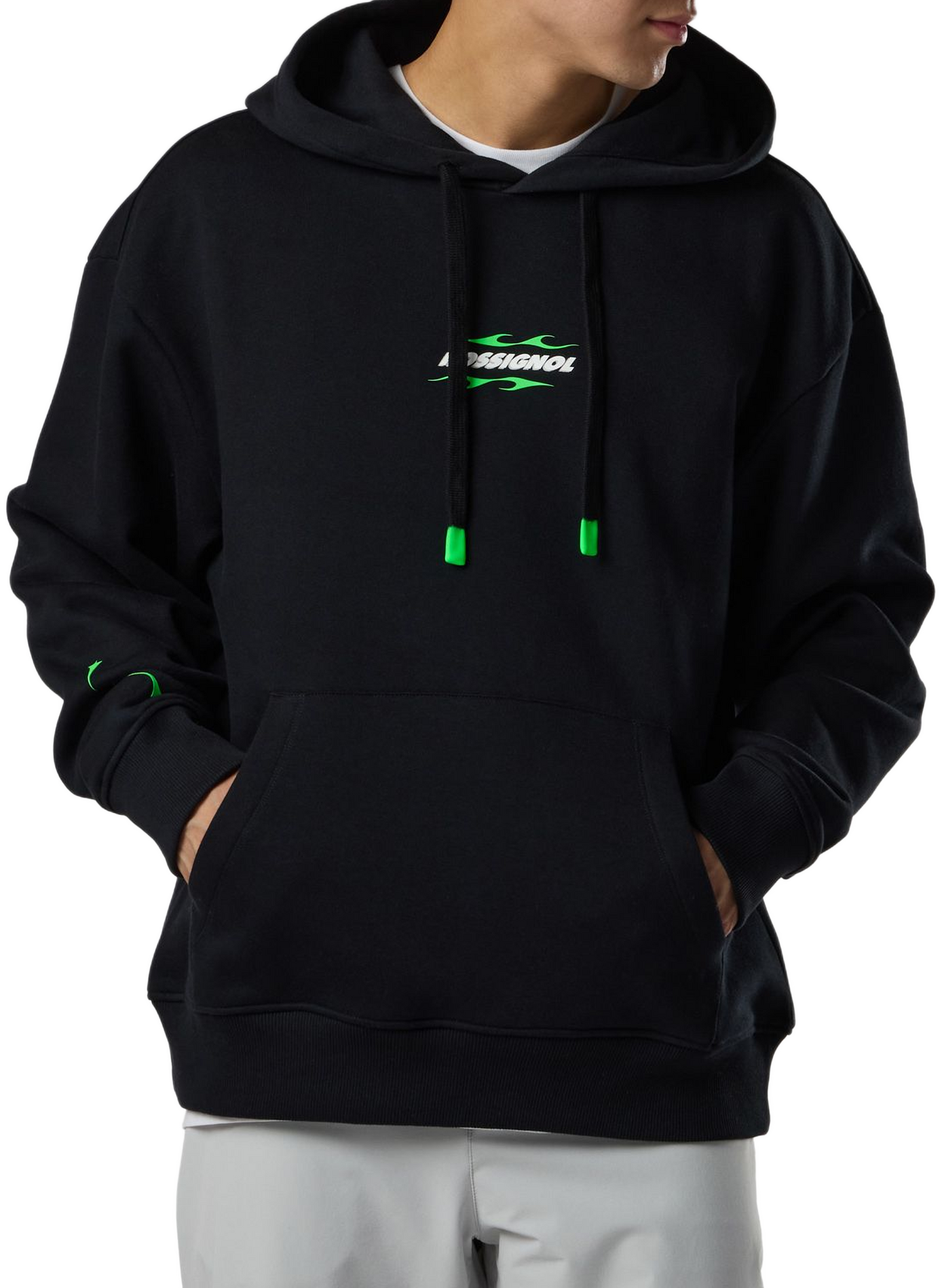 Printed hoody in cotton ROSSIGNOL Black