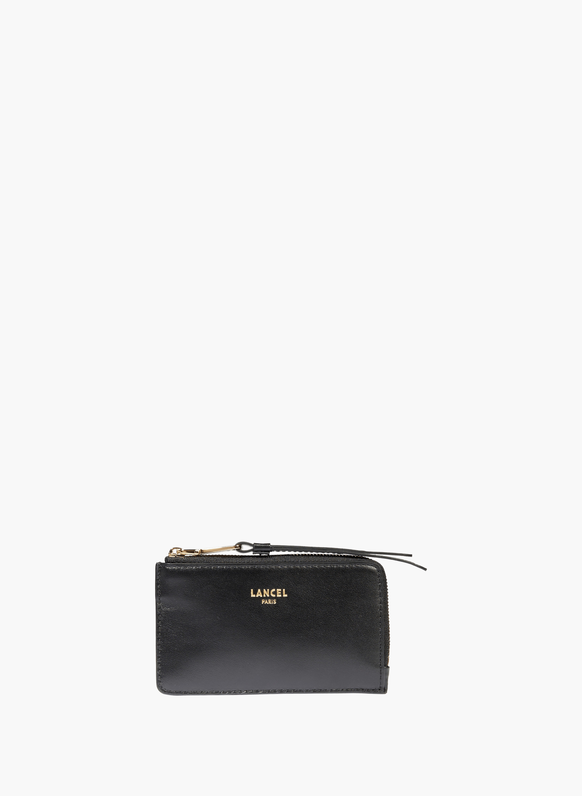Porte-cartes zippé origami de lancel en cuir LANCEL Noir