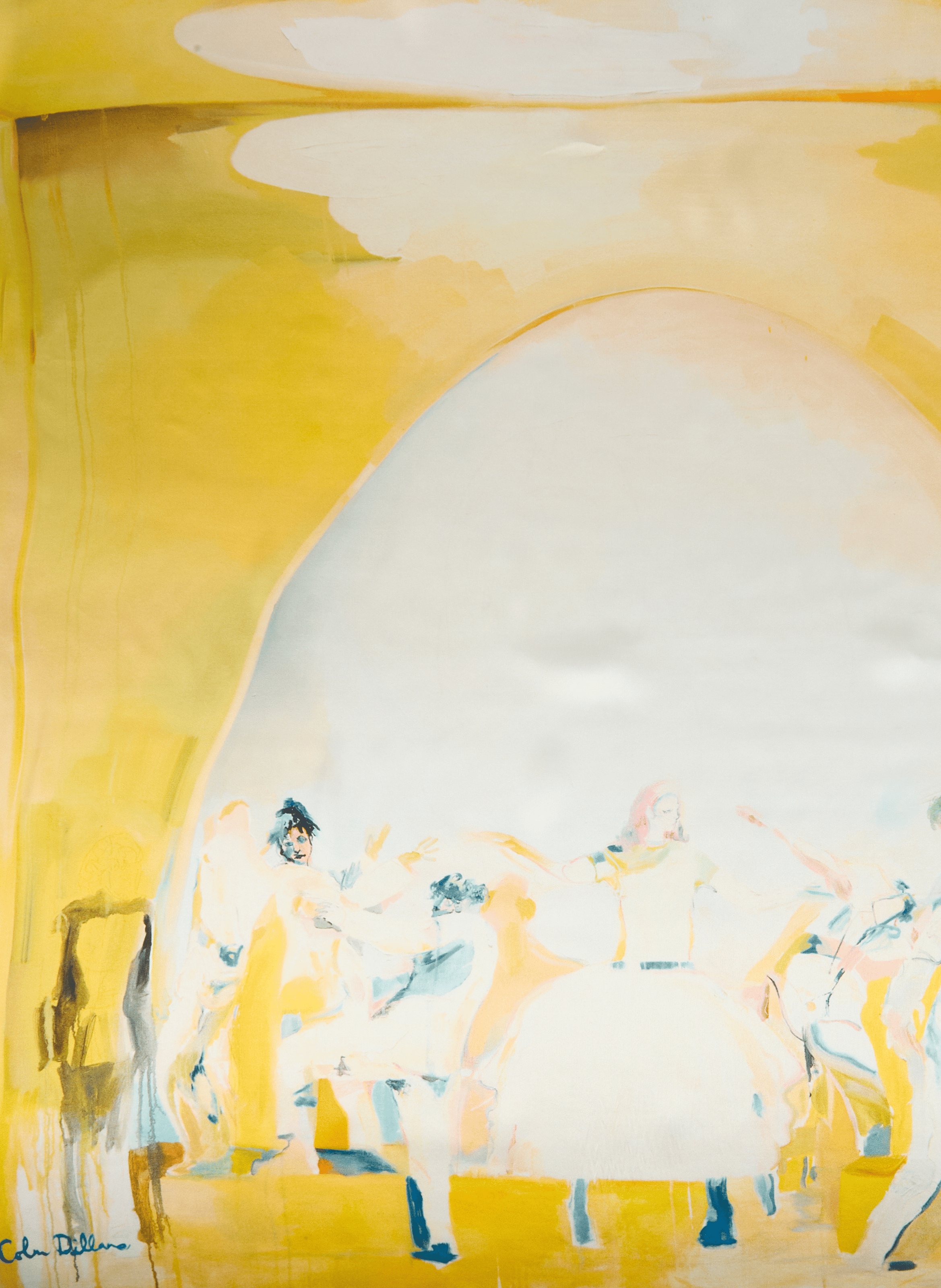 Printed silk floaty scarf KIDSUPER Yellow