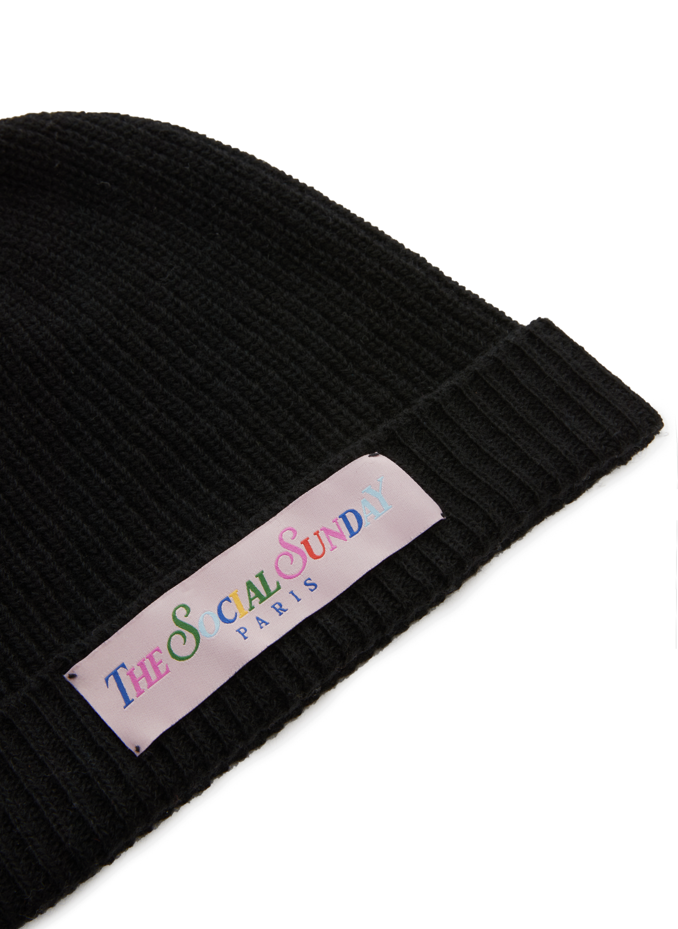 Bonnet en laine mélangée THE SOCIAL SUNDAY Noir