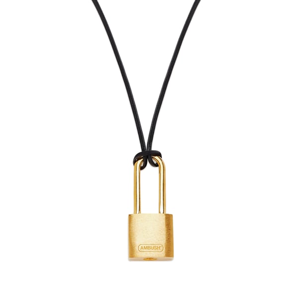 Collier Padlock en argent plaqué or