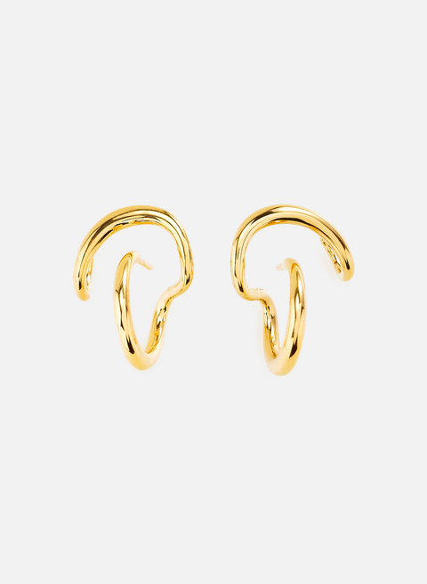Hana earrings in golden silver CHARLOTTE CHESNAIS 