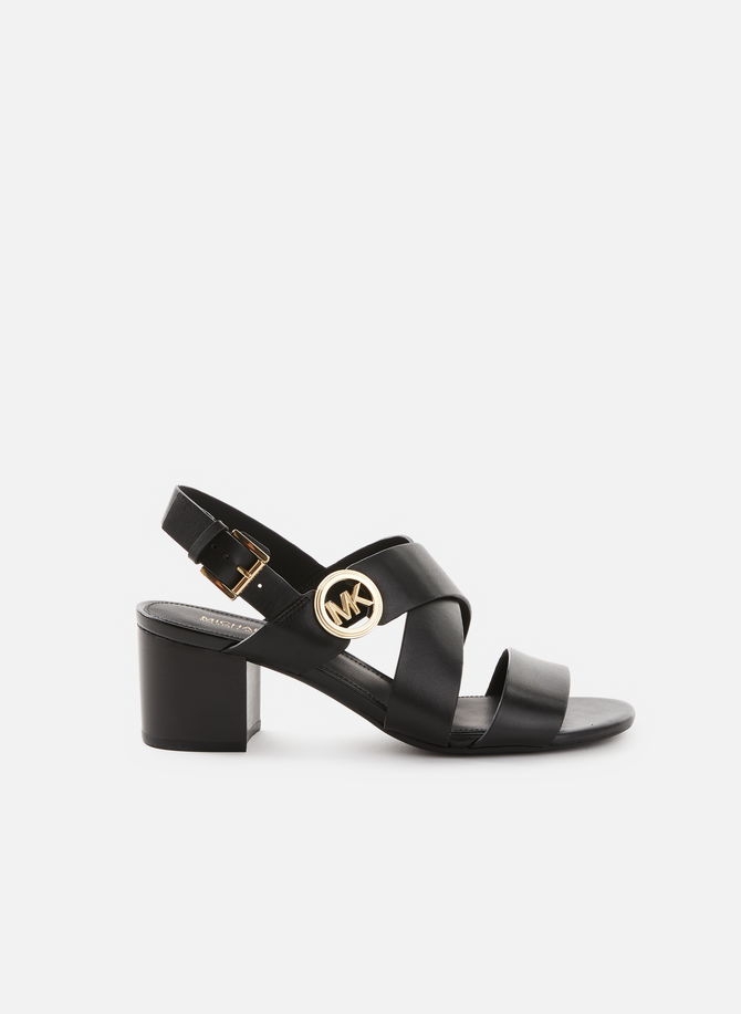 Heeled leather sandals MMK