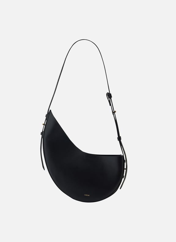 Sac en cuir lisse wino Noir by SOEUR SOEUR Sac en cuir lisse wino Noir