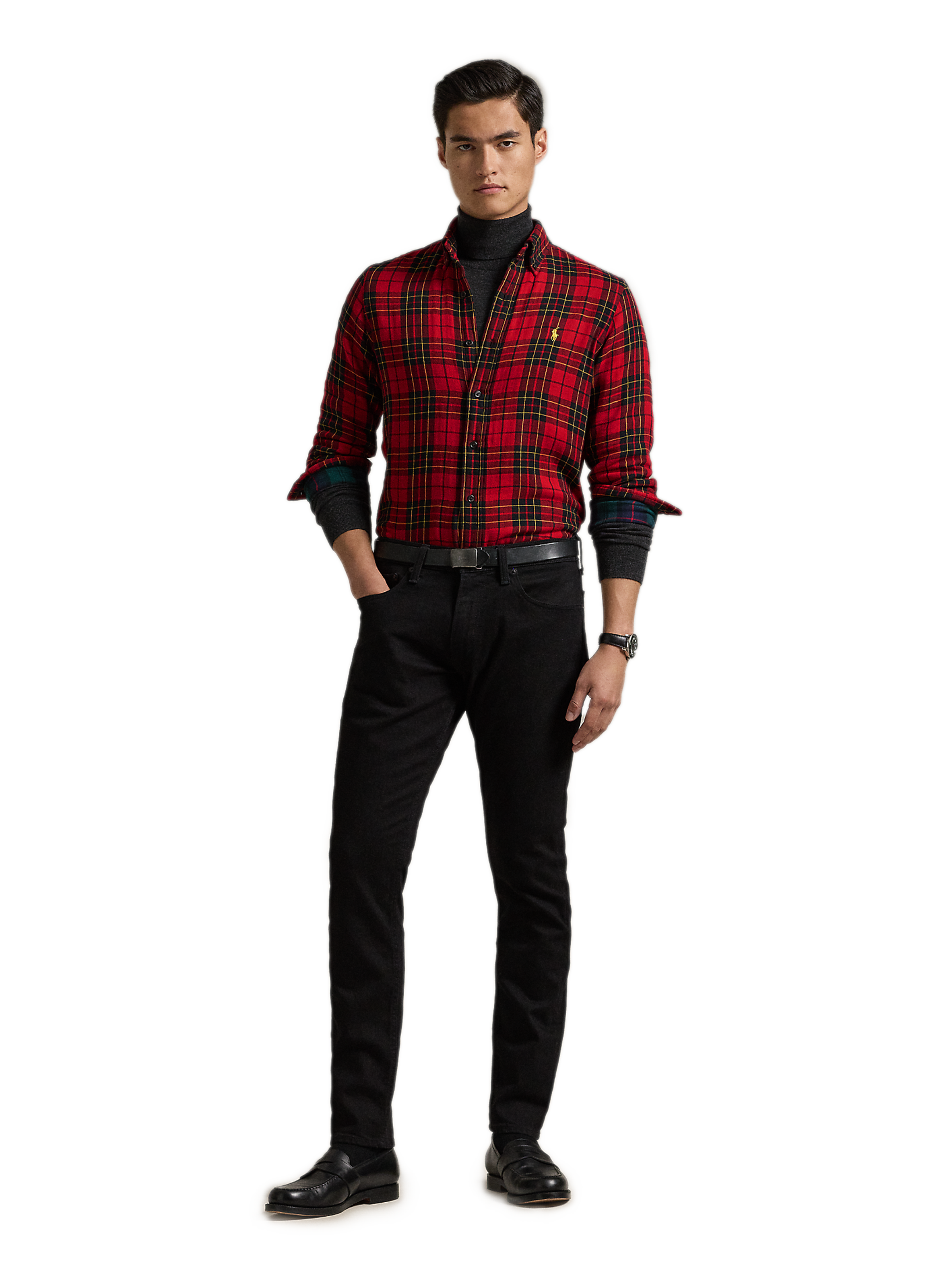 Check cotton Shirt Red