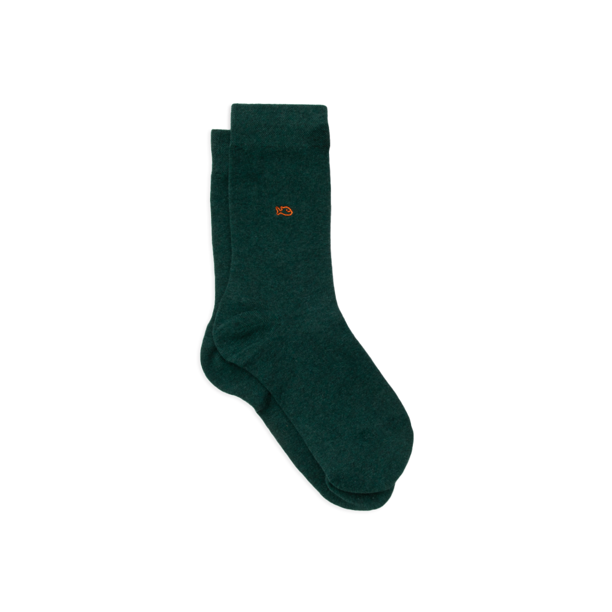 Chaussettes en coton peigné unies  Vert