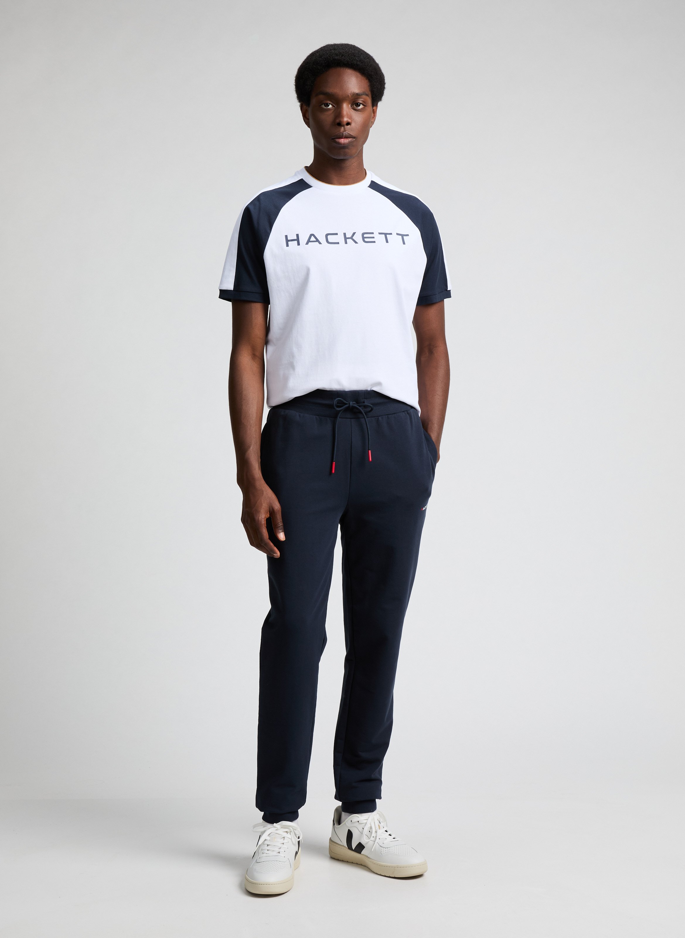 T-shirt à logo en coton  HACKETT Blanc