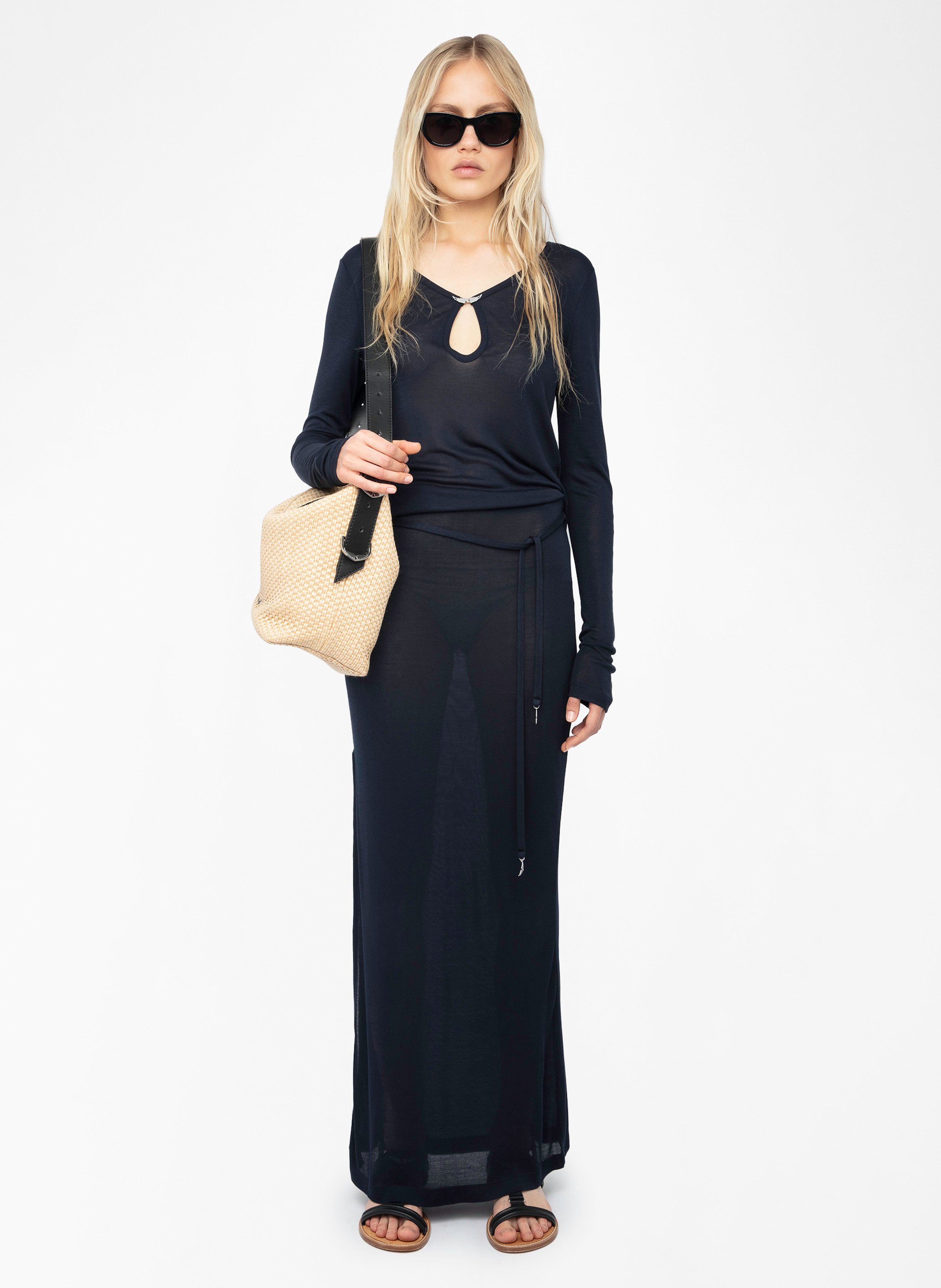 Top col v tina ZADIG&VOLTAIRE Bleu