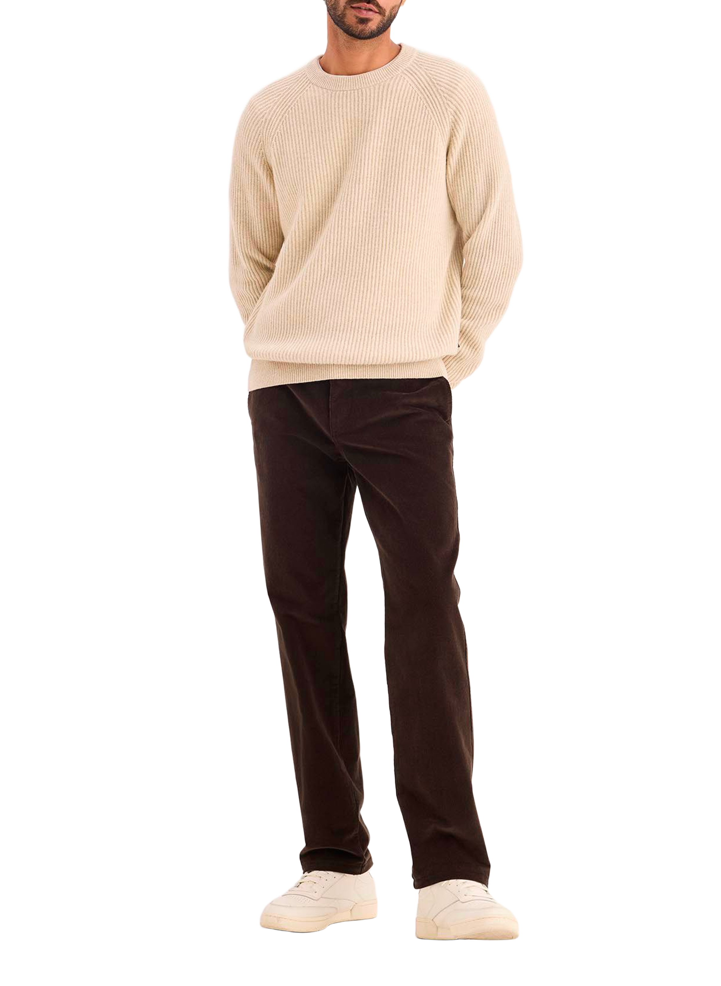 Pantalon droit en coton DOCKERS Marron