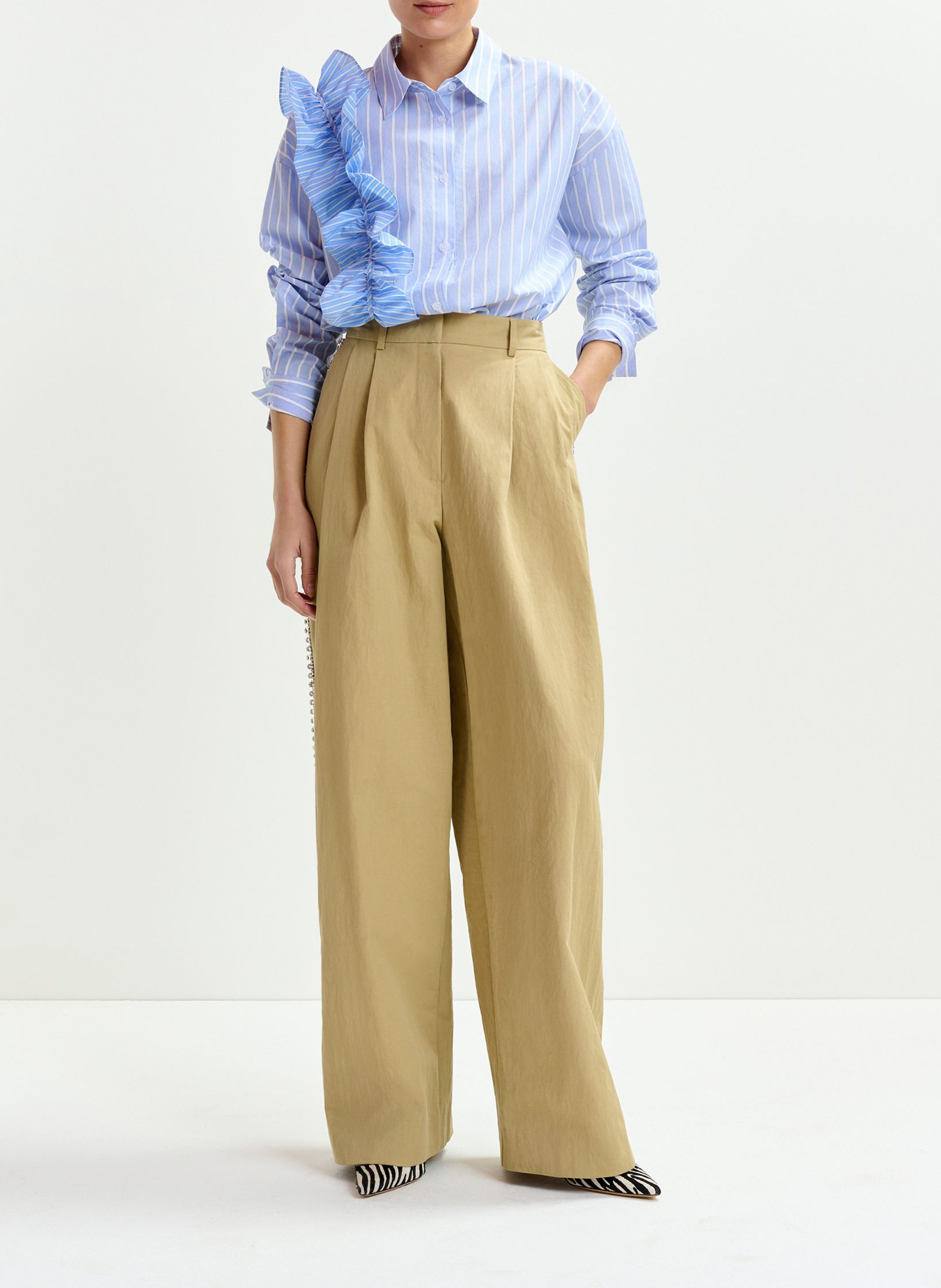 Chemise col classique en coton Ibody ESSENTIEL ANTWERP Bleu